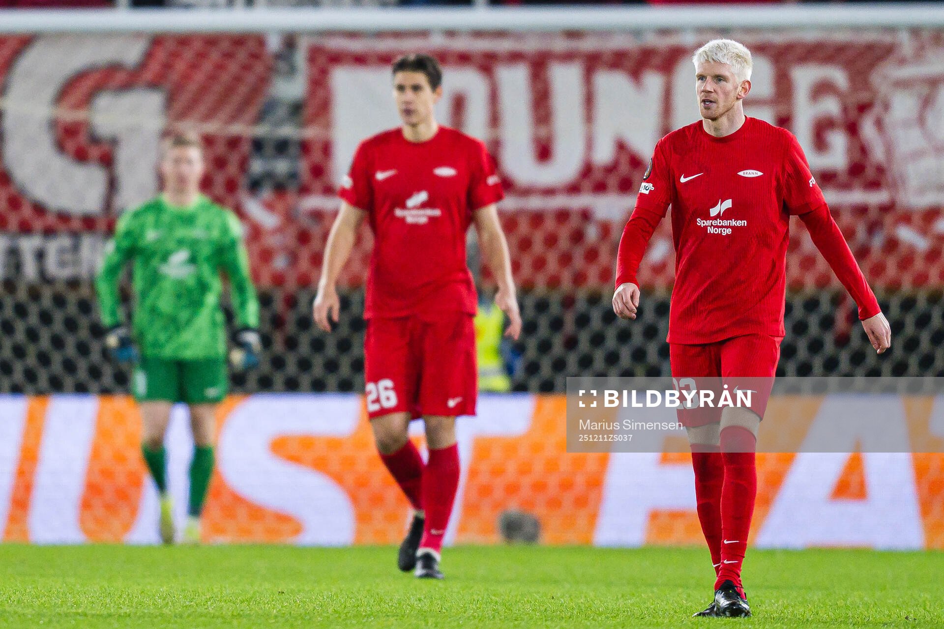 Thore Pedersen of Brann looks dejected