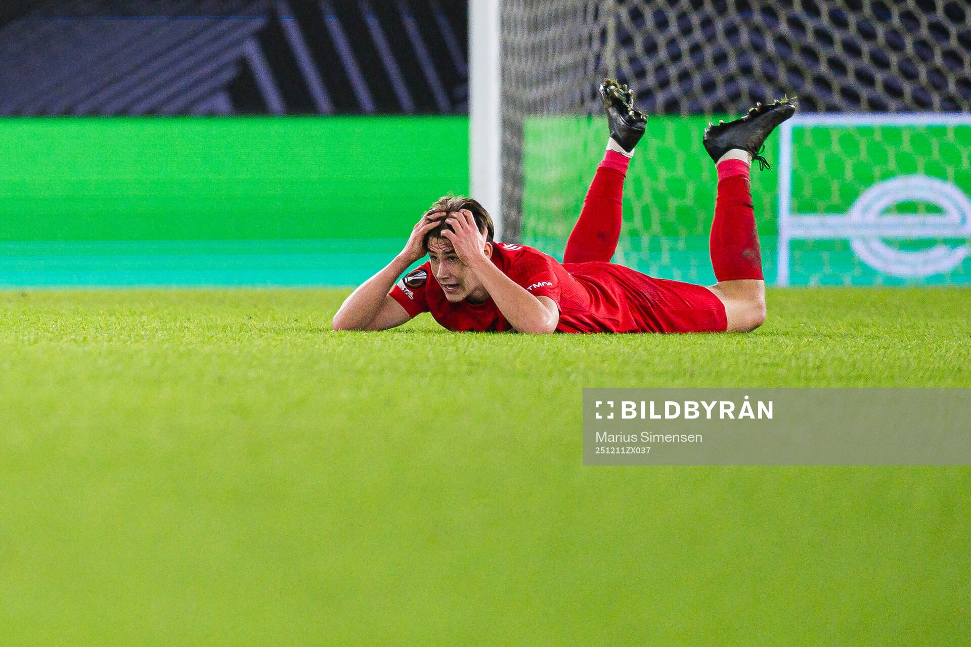 Eivind Helland of Brann looks dejected