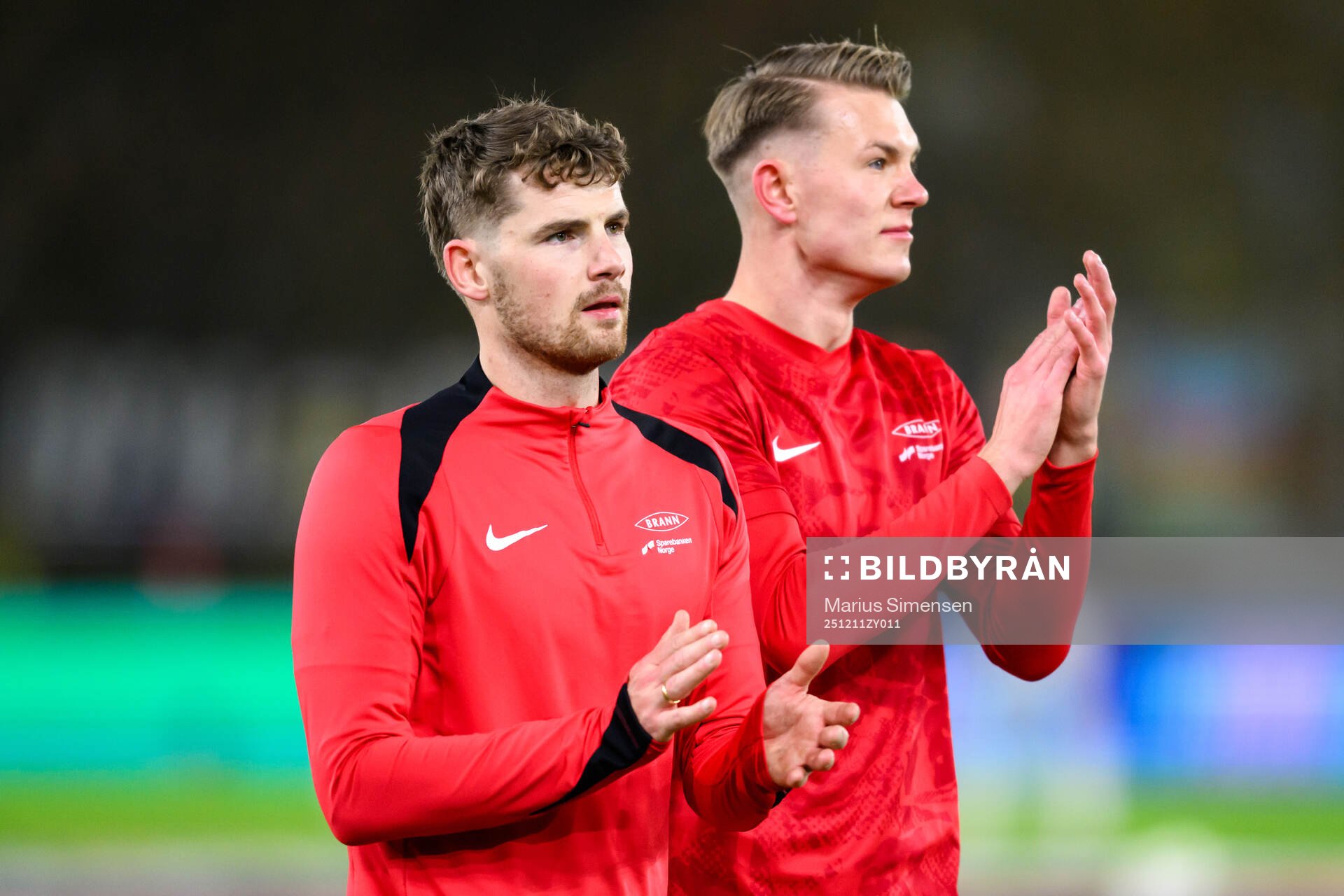 Jacob Ebsen Sørensen and Emil Kornvig of Brann