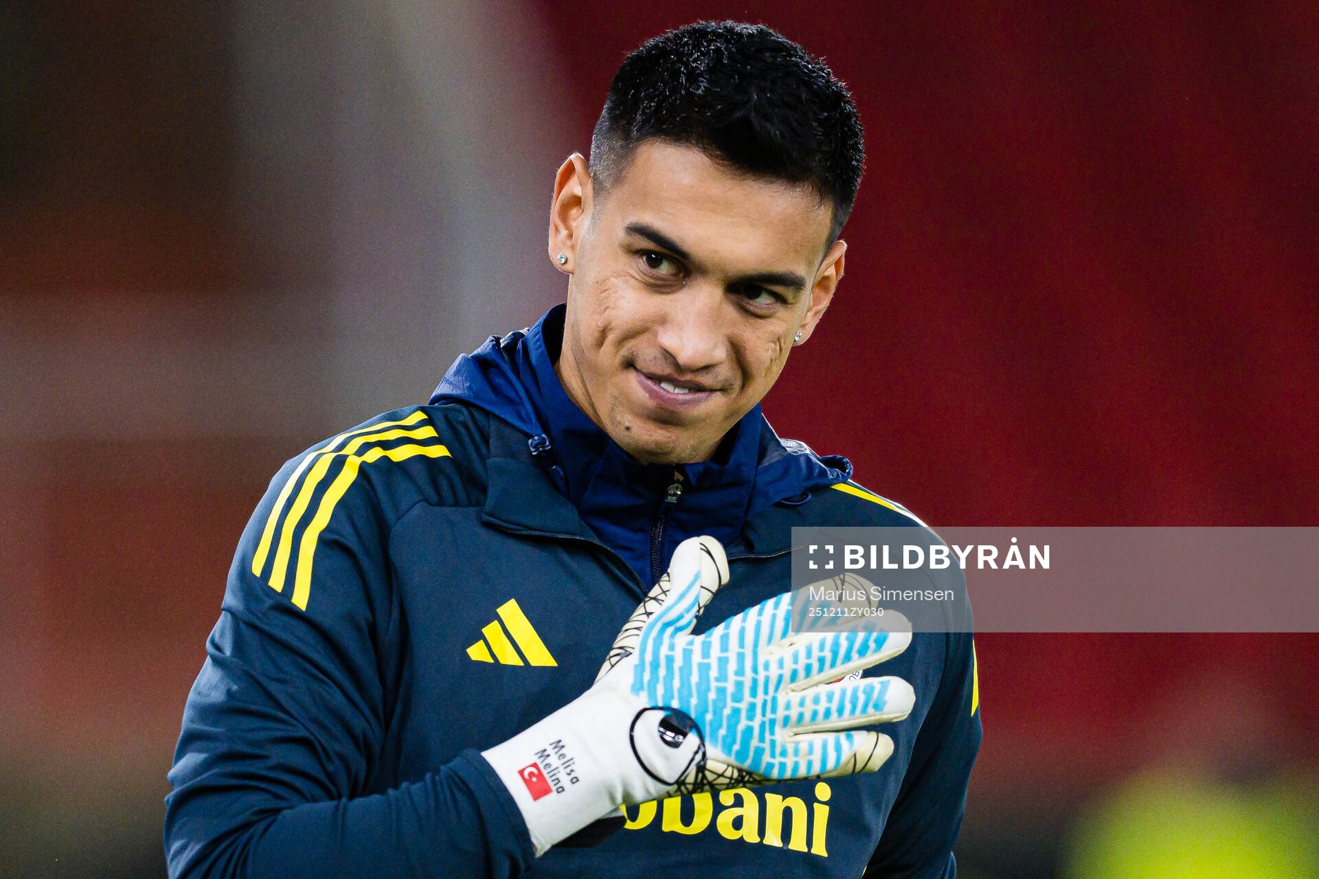 Goalkeeper  İrfan Can Eğribayat of Fenerbahce warms up