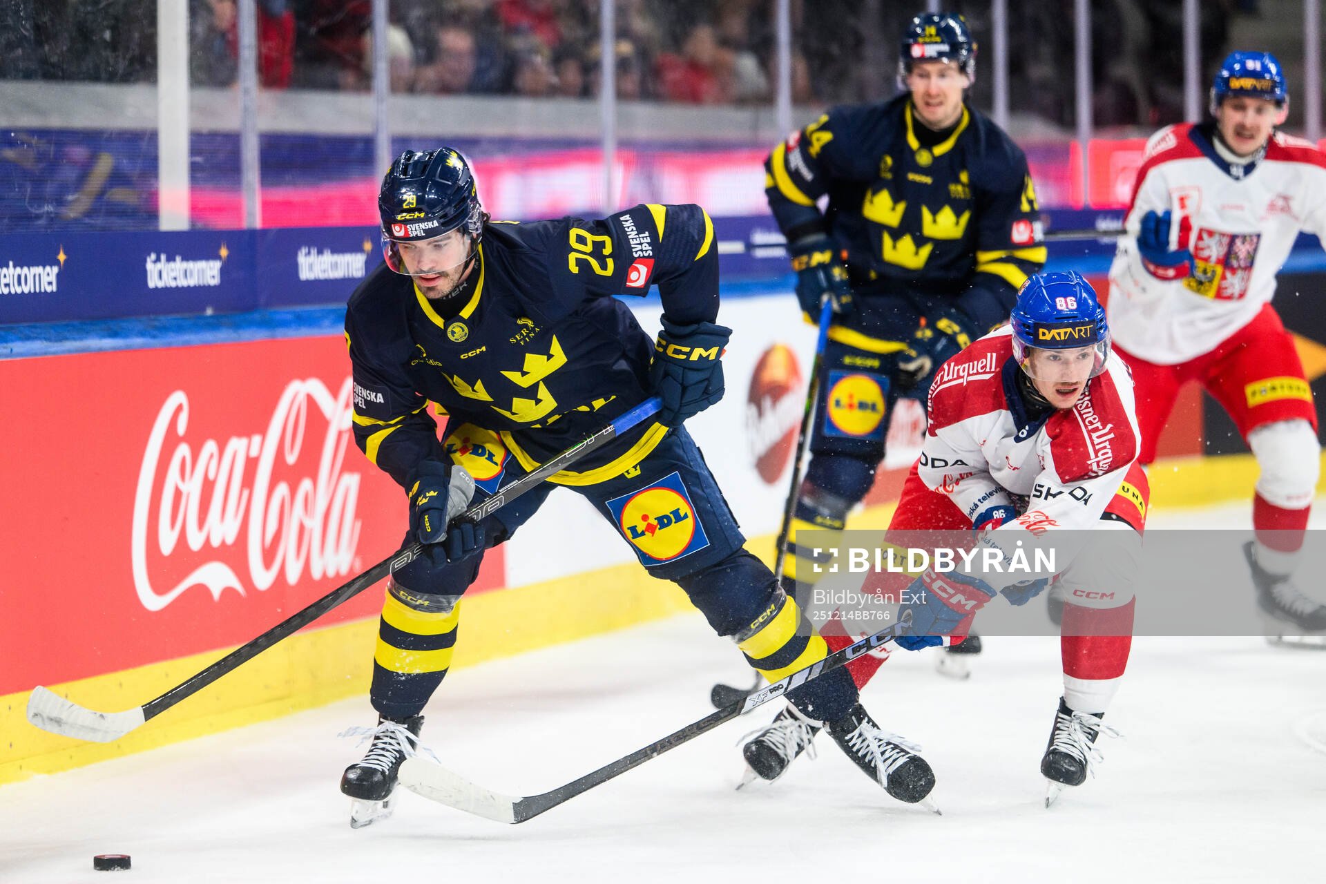 Axel Andersson of Sweden against Petr Kodytek  of Czech