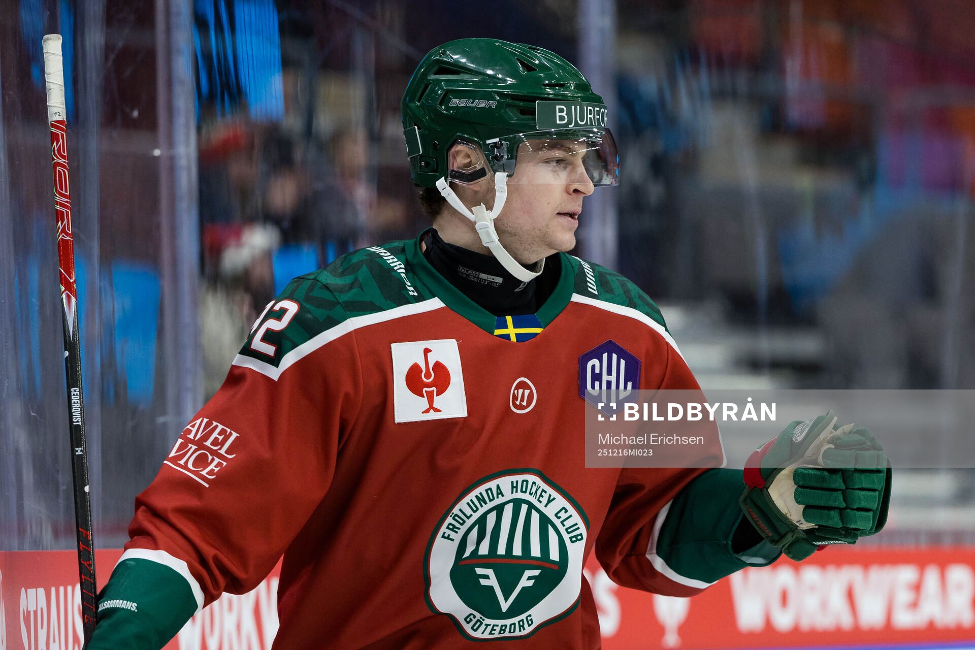 Filip Cederqvist of Frölunda celebrates