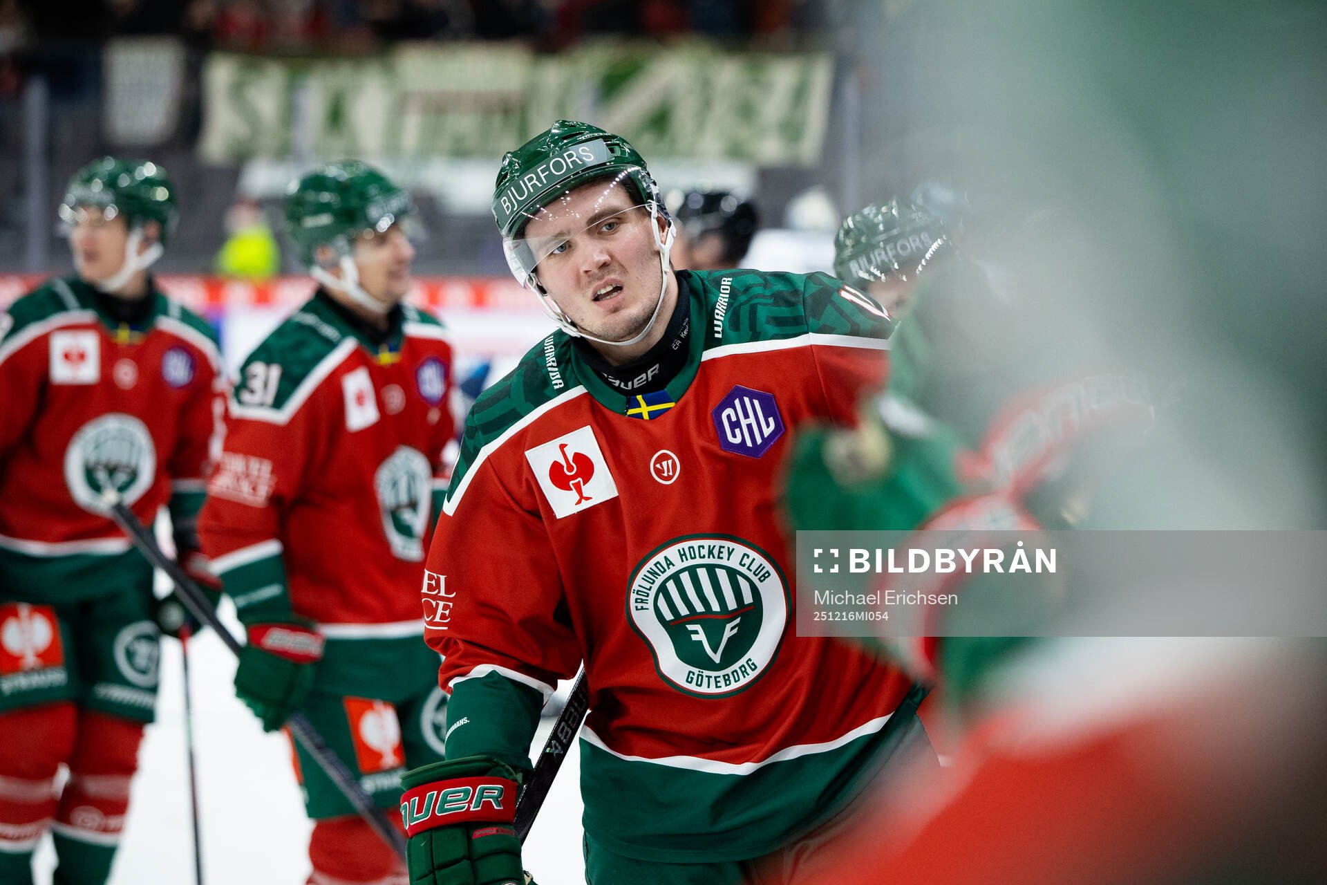 Max Lindholm of Frölunda celebrates