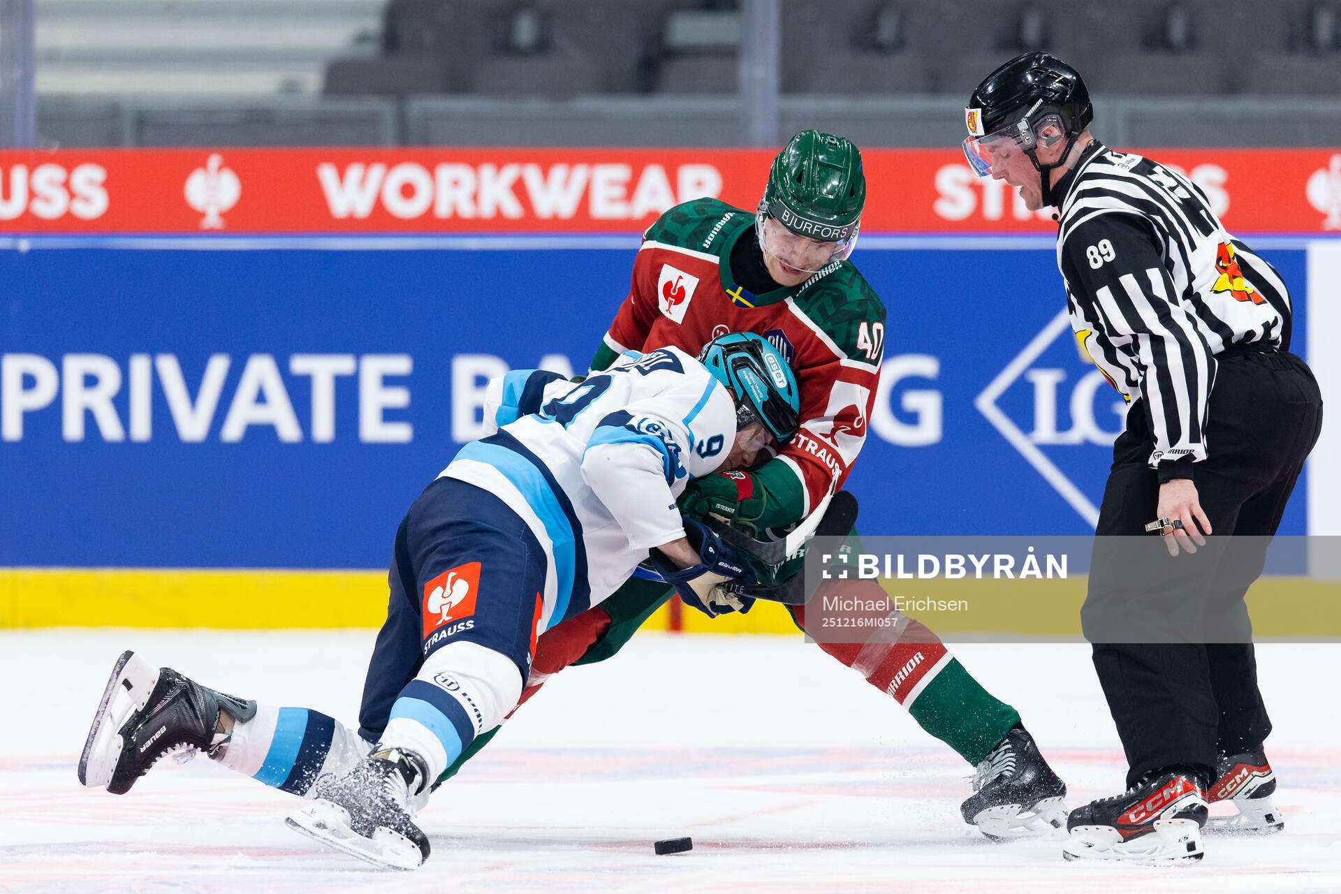 Myles Powell of Ingolstadt and Jacob Peterson of Frölunda