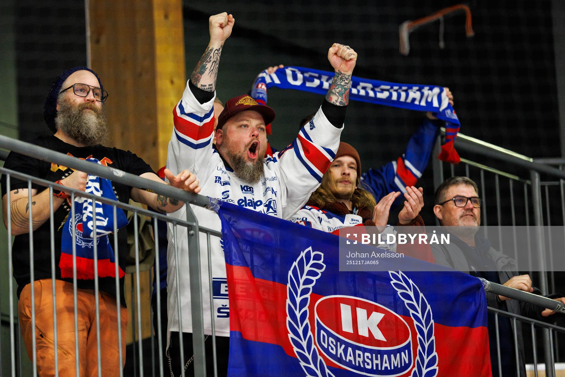 Oskarshamns fans jublar