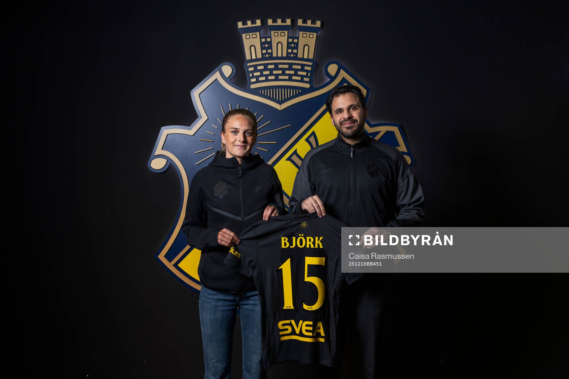 Lisa Björk och AIKs sportchef Zinar Spindari