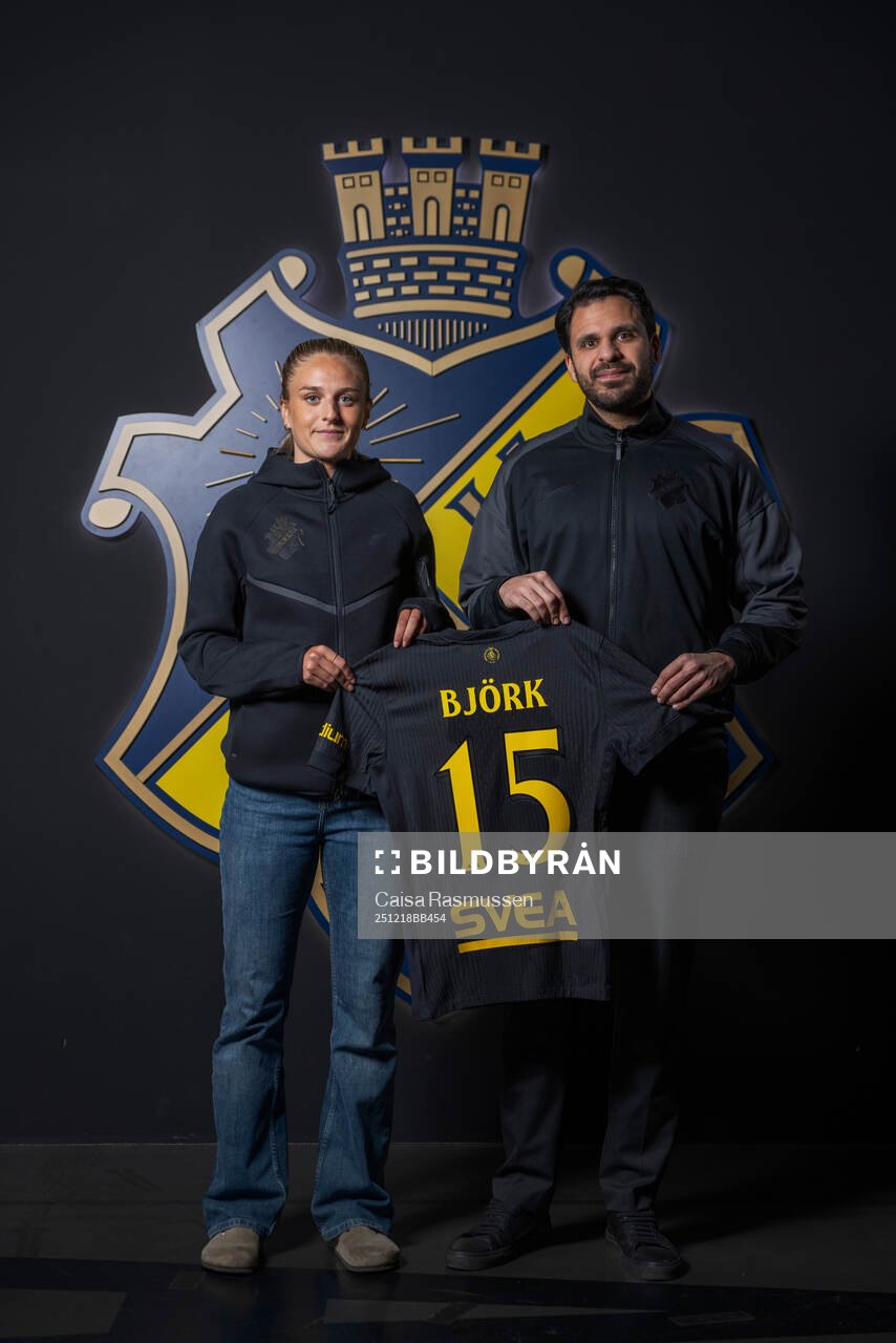 Lisa Björk och AIKs sportchef Zinar Spindari