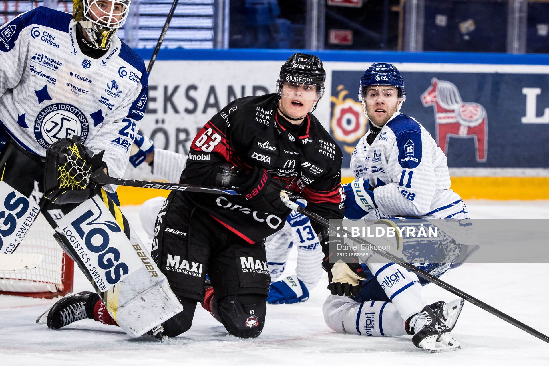 Malmö Redhawks Fredrik Händemark och Leksands Wiktor