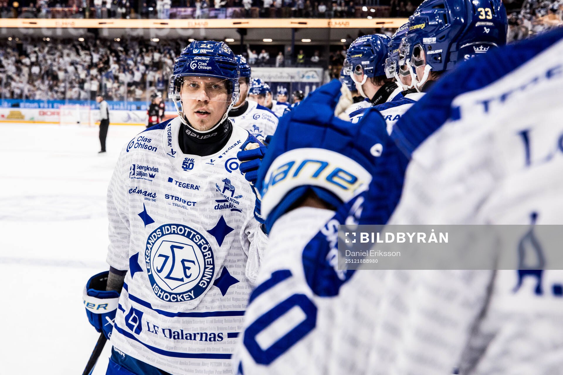 Leksands Joonas Lyytinen jublar