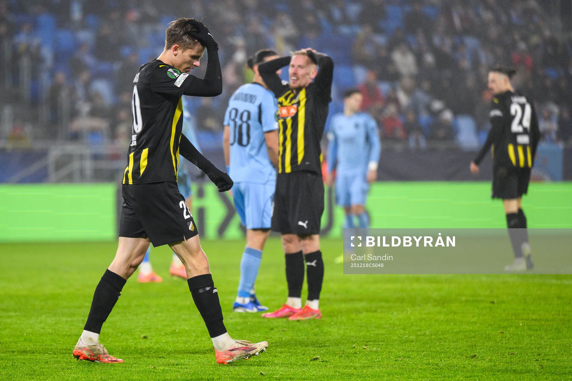 Adrian Svanbäck of Häcken looks dejected