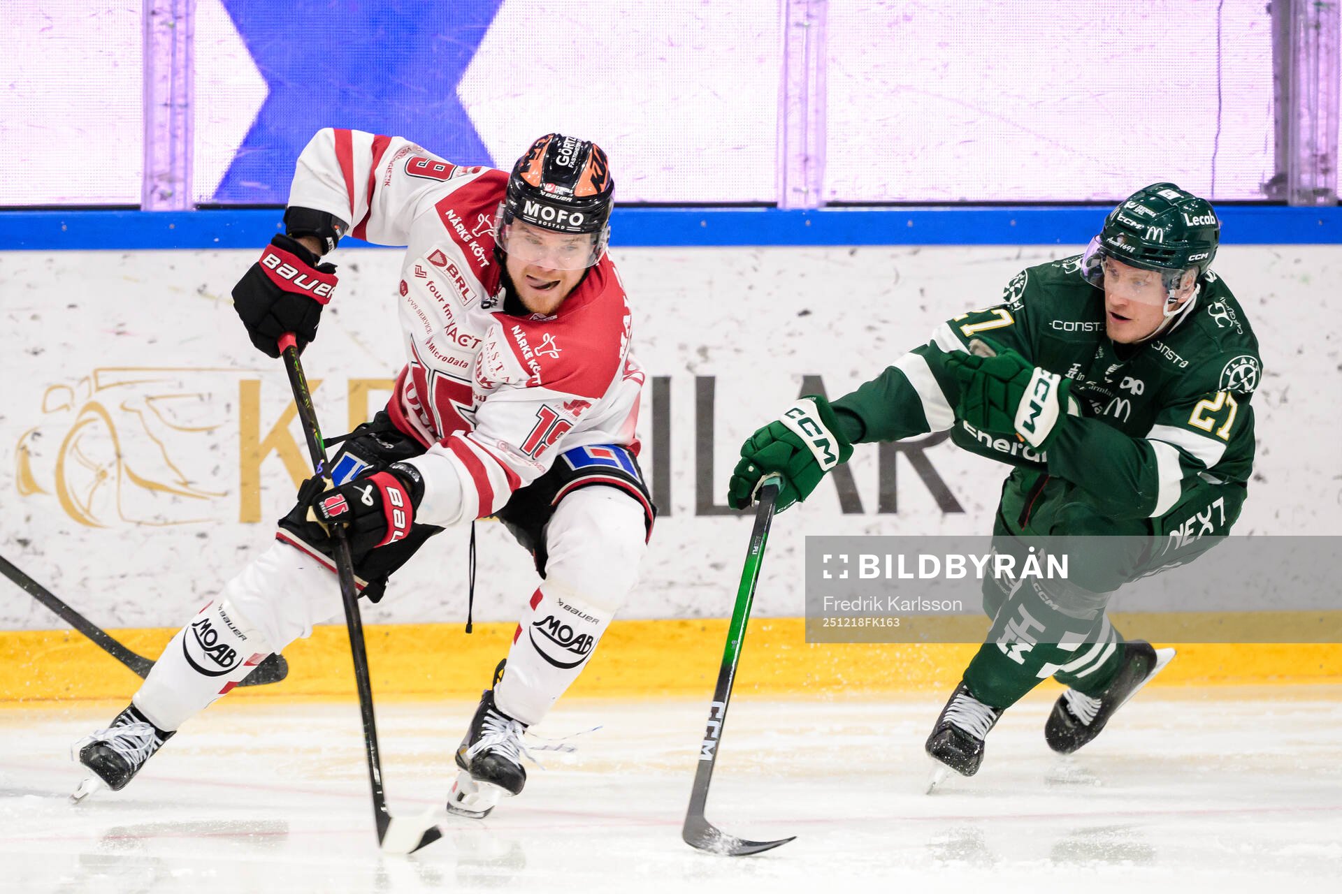 Örebros Sean Malone och Färjestads Gabriel Carlsson
