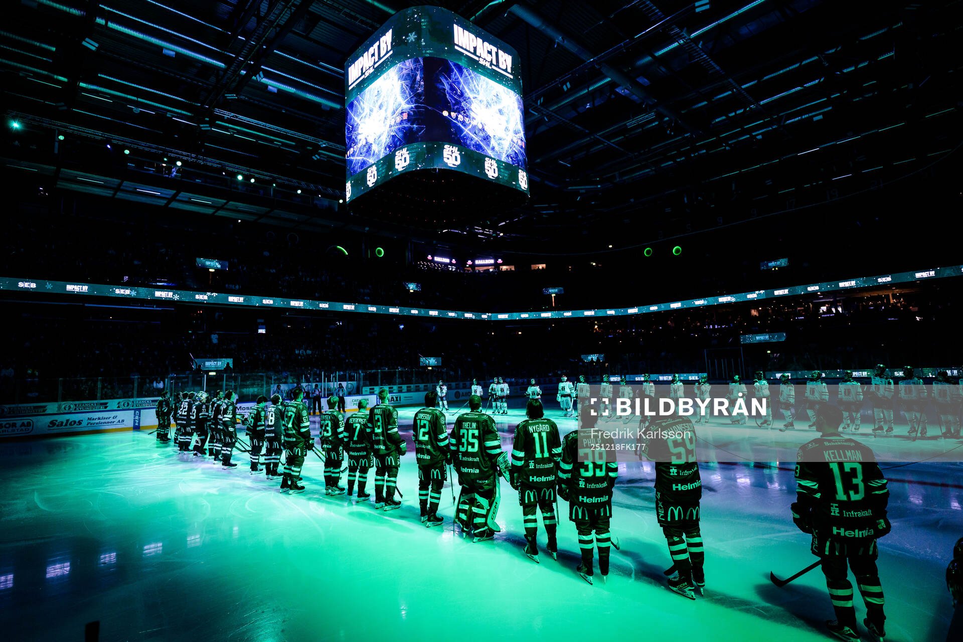 Impact by SHL på jumbotronen