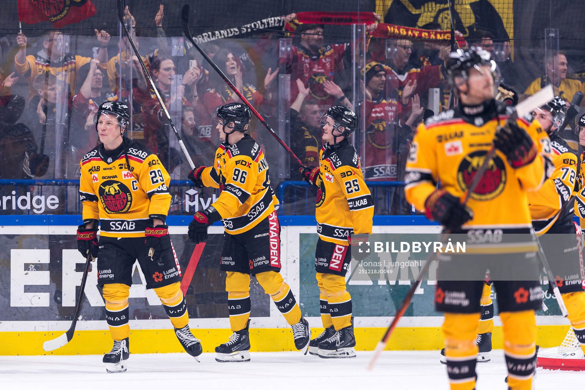 Luleås spelare jublar