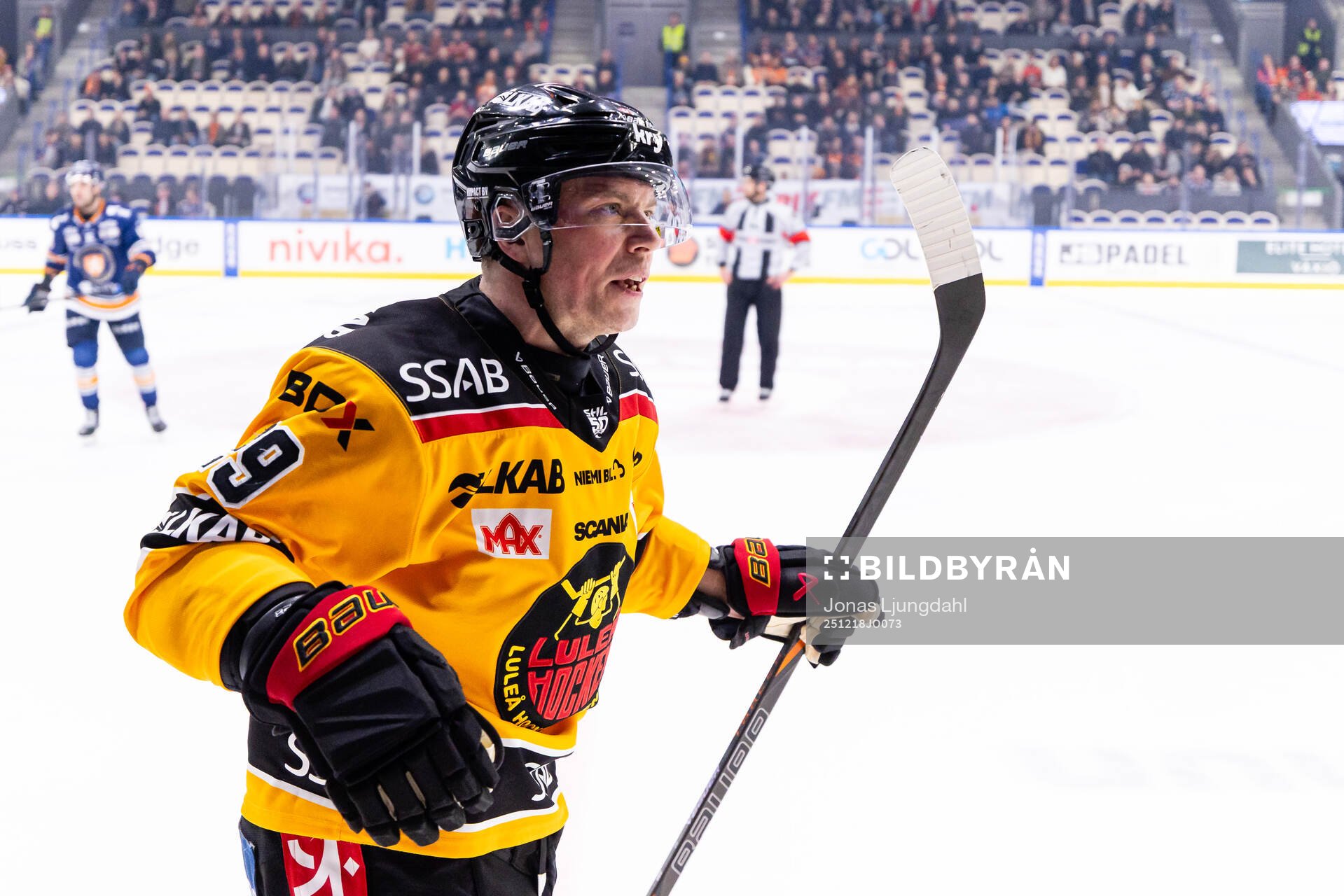 Luleås Erik Gustafsson jublar