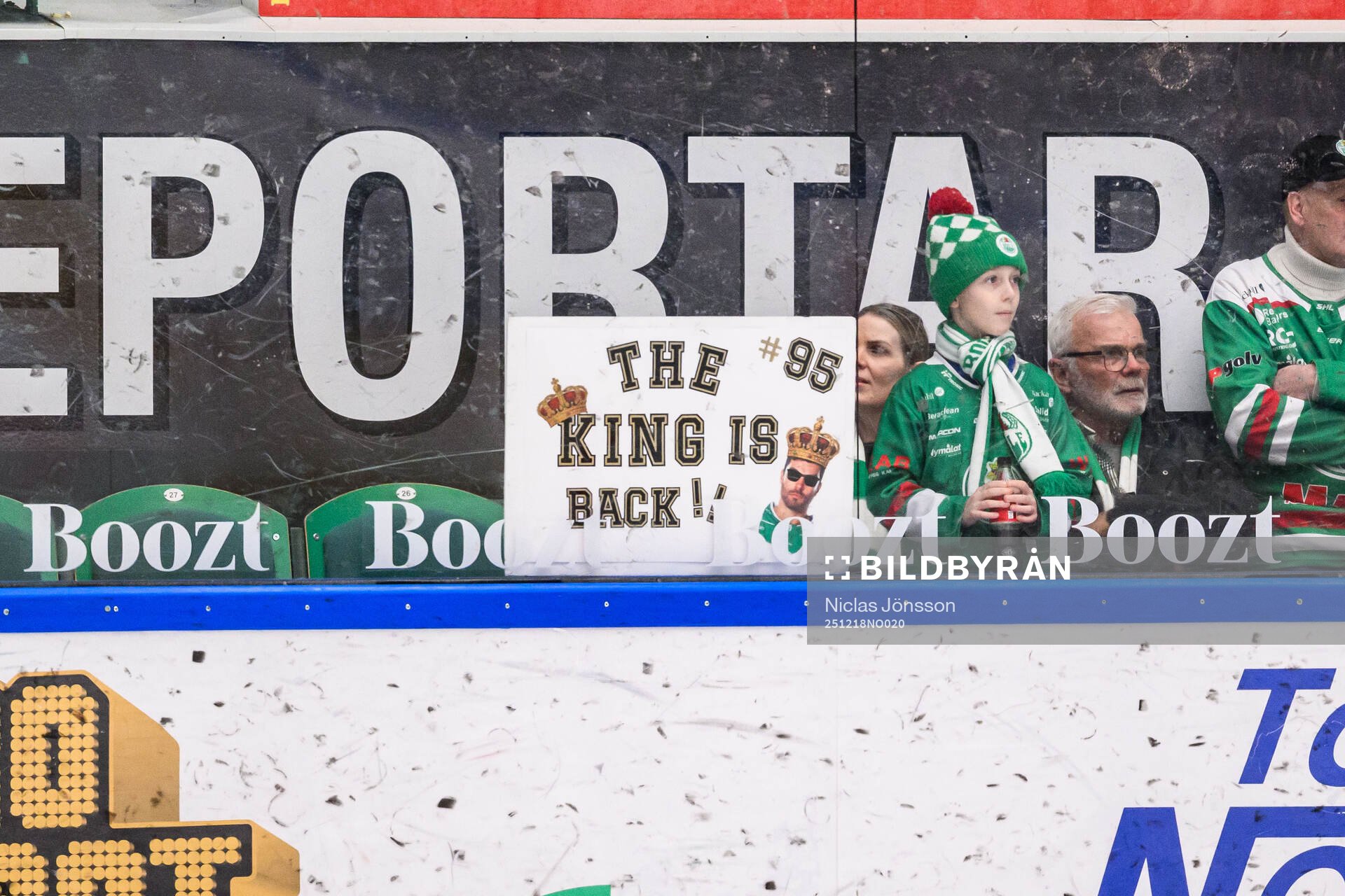 Skylt med texten ”The king is back”