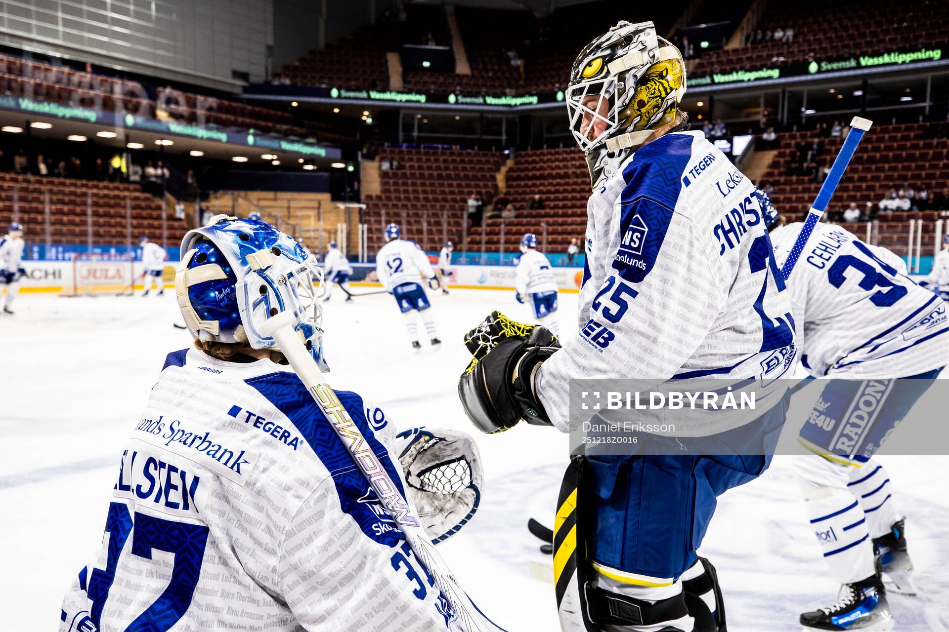 Leksands målvakt Jakob Hellsten och Leksands målvakt