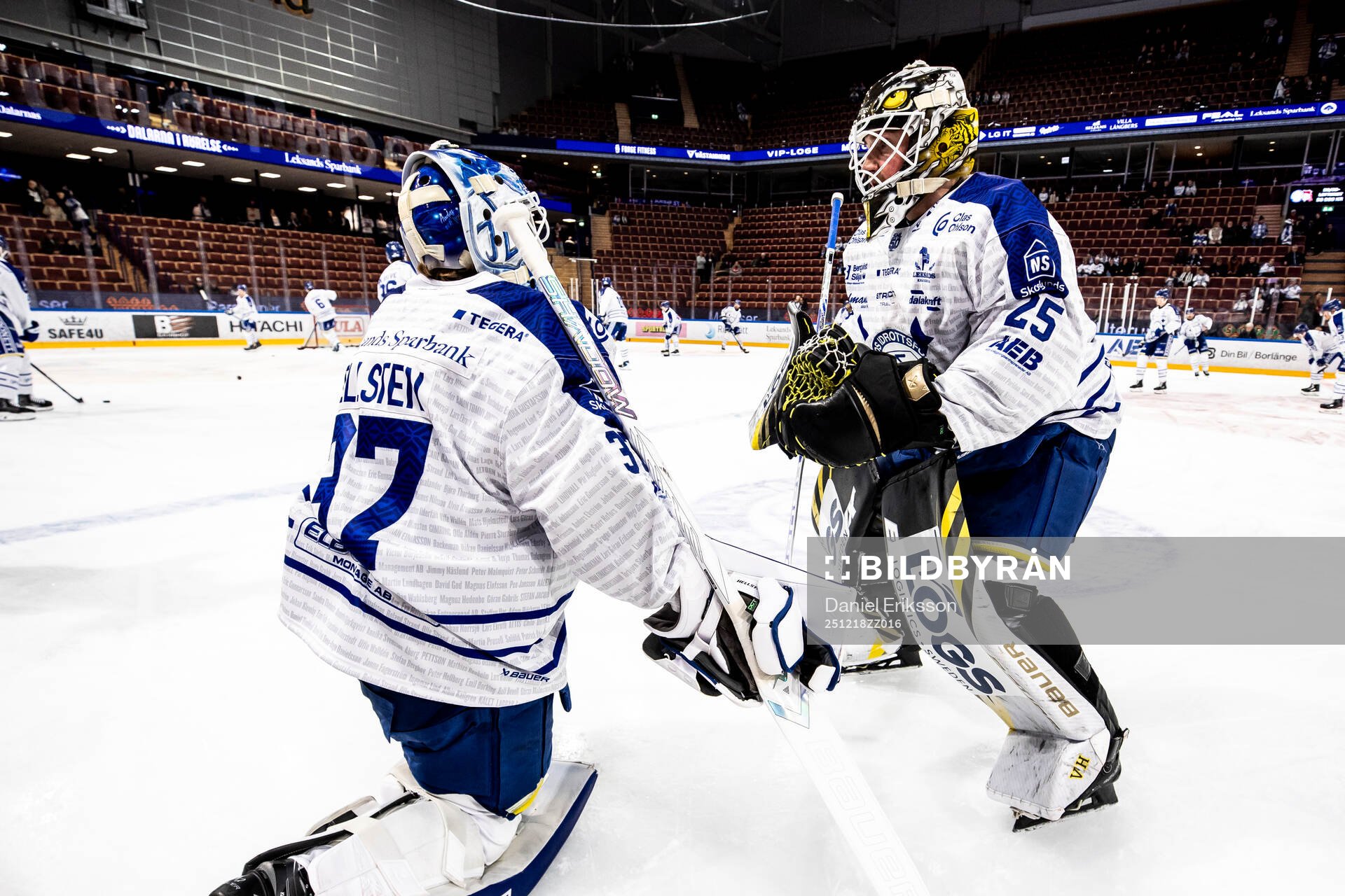 Leksands målvakt Jakob Hellsten och Leksands målvakt