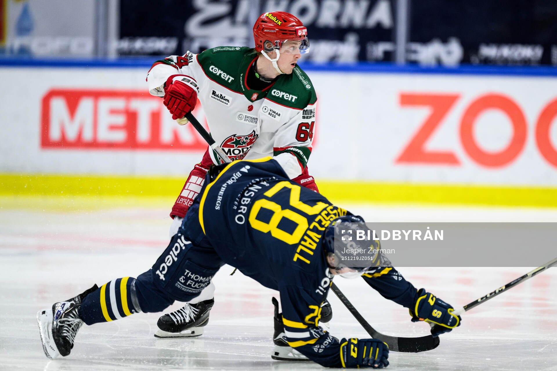 Modos Jacob Bengtsson och Södertäljes Adam Hesselvall