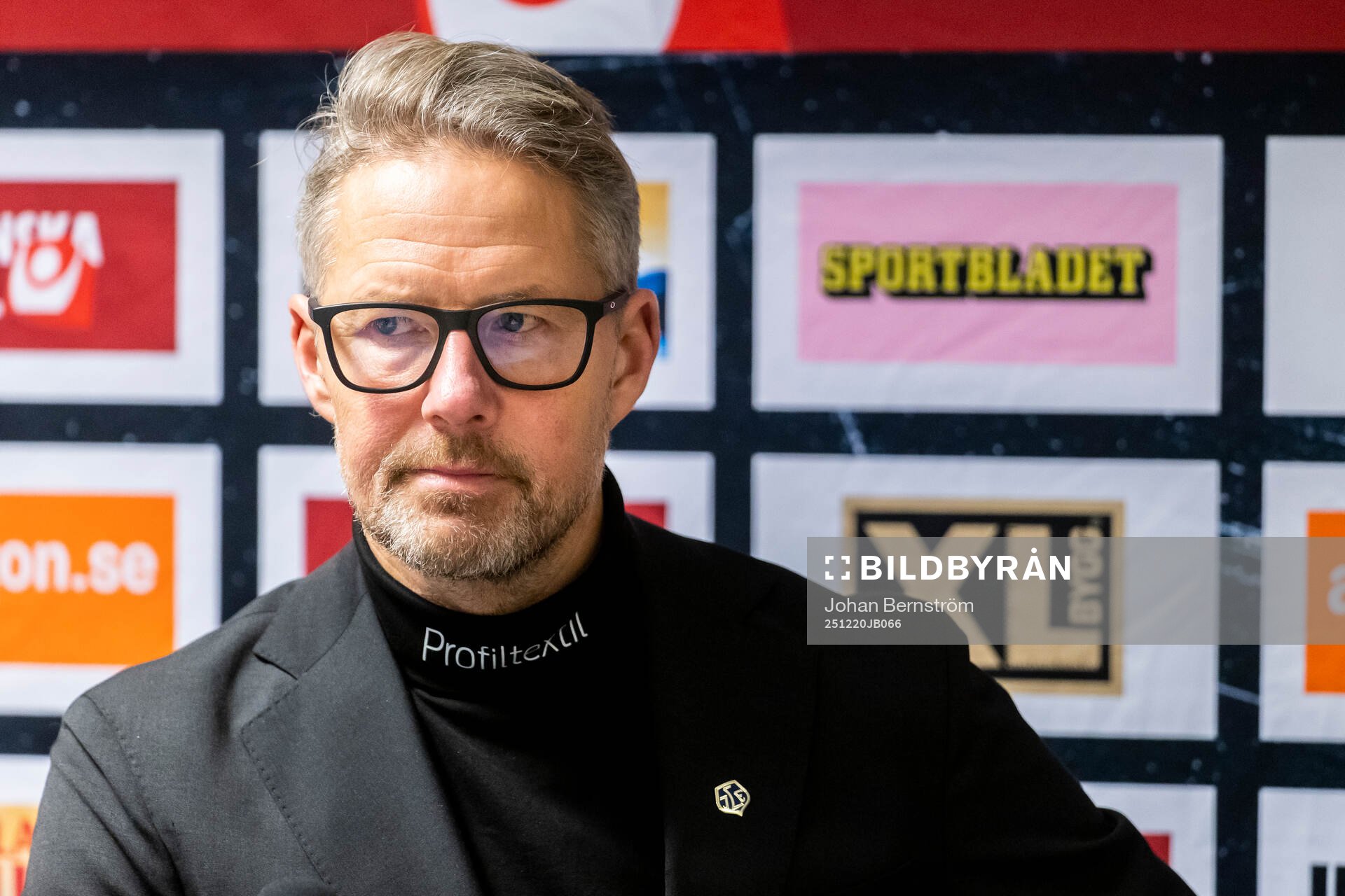 Leksands tränare Johan Hedberg på presskonferansen