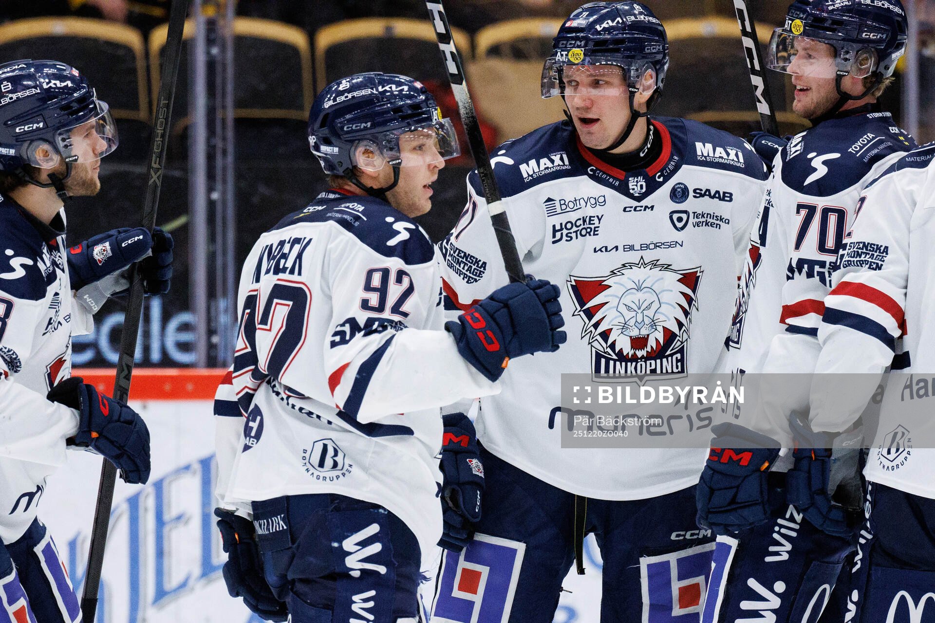 Linköpings Zion Nybeck och Jonathan Myrenberg jublar