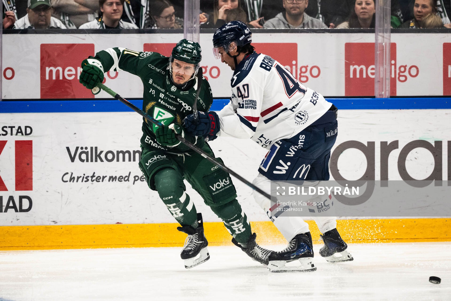 Färjestads Joakim Nygård och Linköpings David Bernhardt