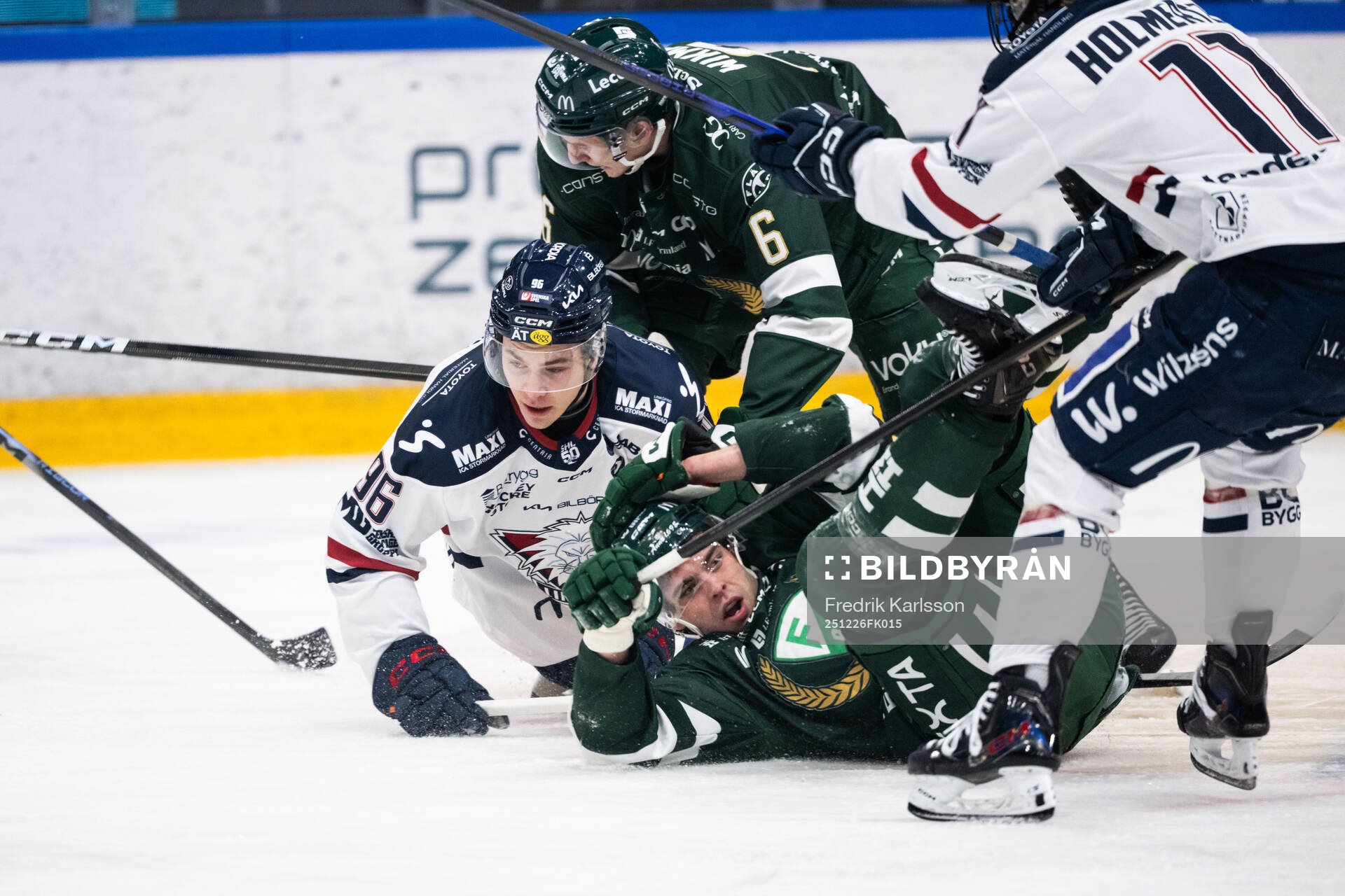 Linköpings William Proos och Färjestads Viktor Lodin