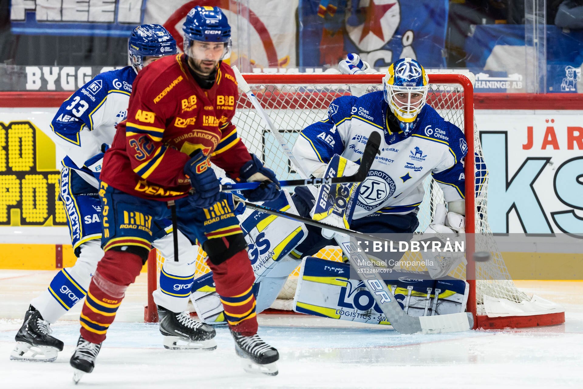 Leksands målvakt Marcus Gidlöf