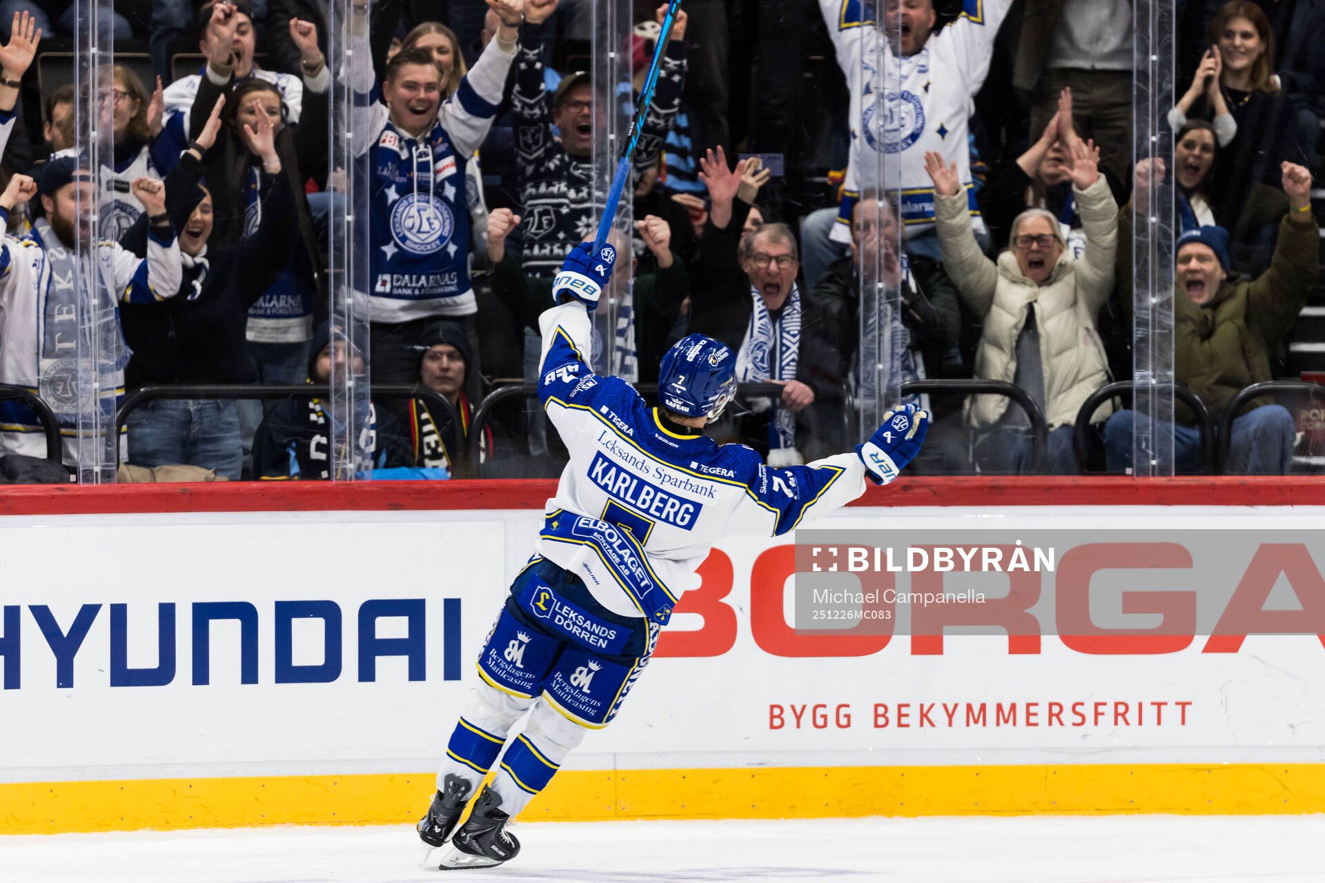 Leksands Marcus Karlberg jublar