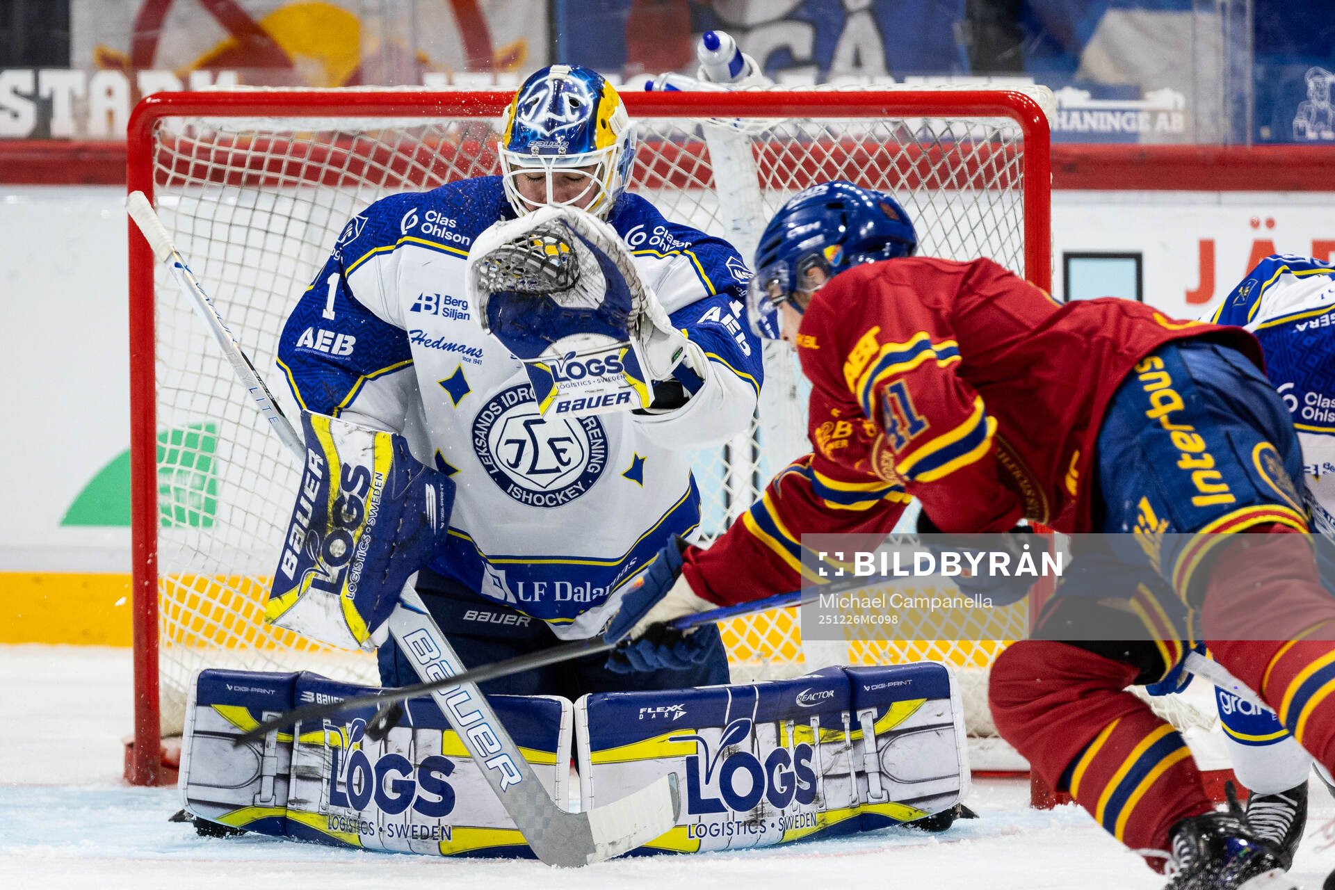 Leksands målvakt Marcus Gidlöf