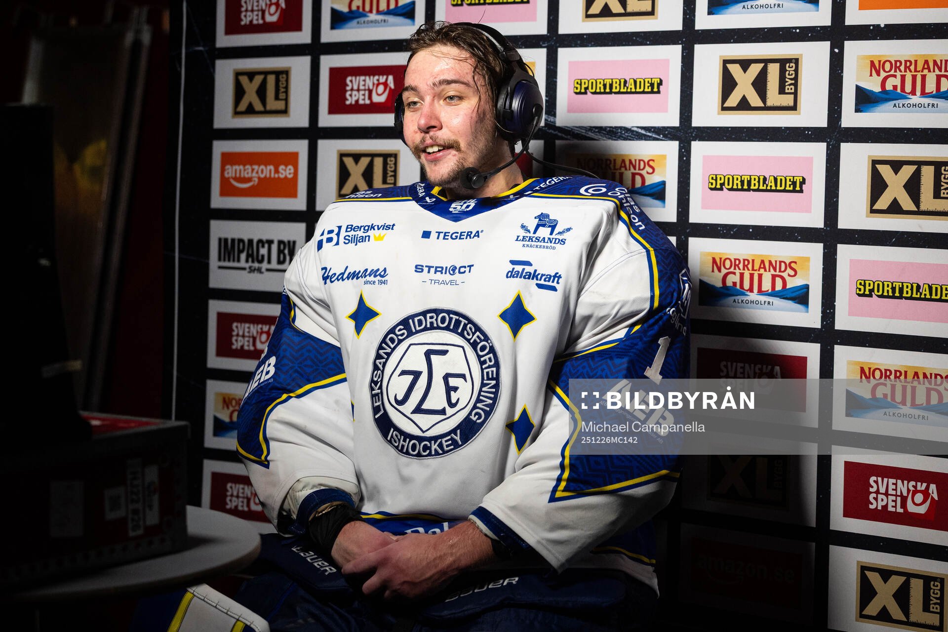 Leksands målvakt Marcus Gidlöf