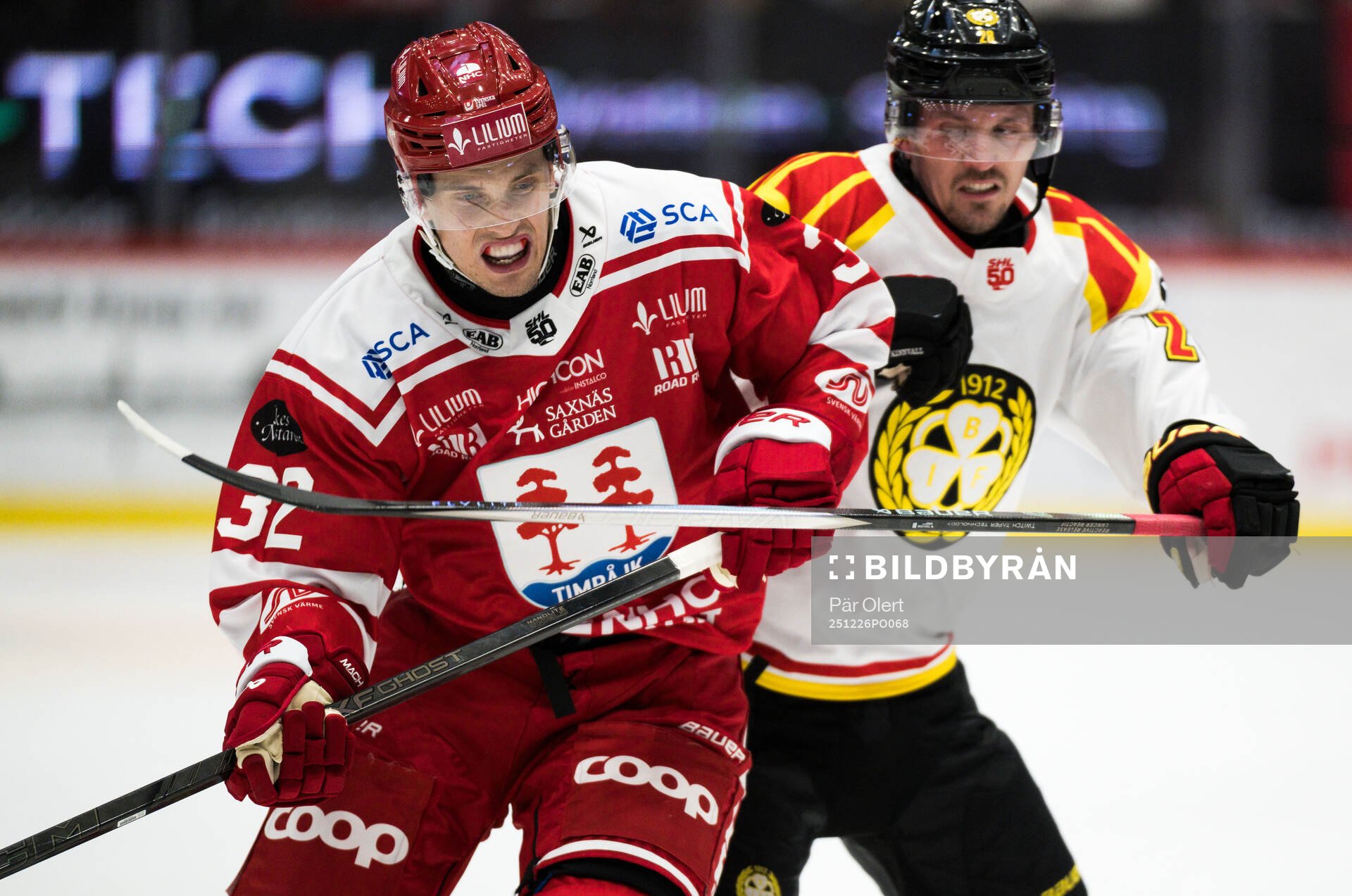 Timrås Anton Lundmark och Brynäs Johannes Kinnvall