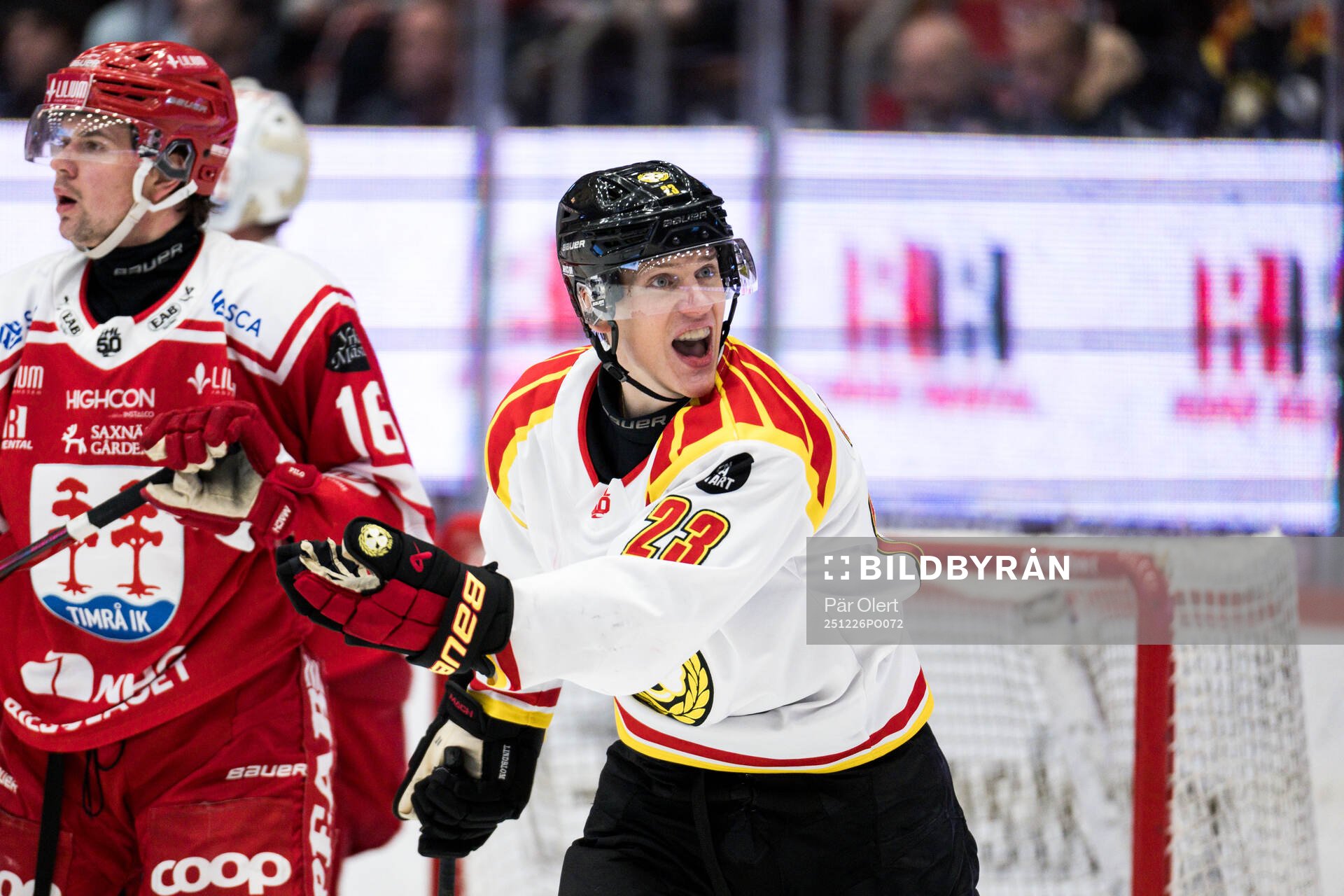 Brynäs Oskar Lindblom reagerar
