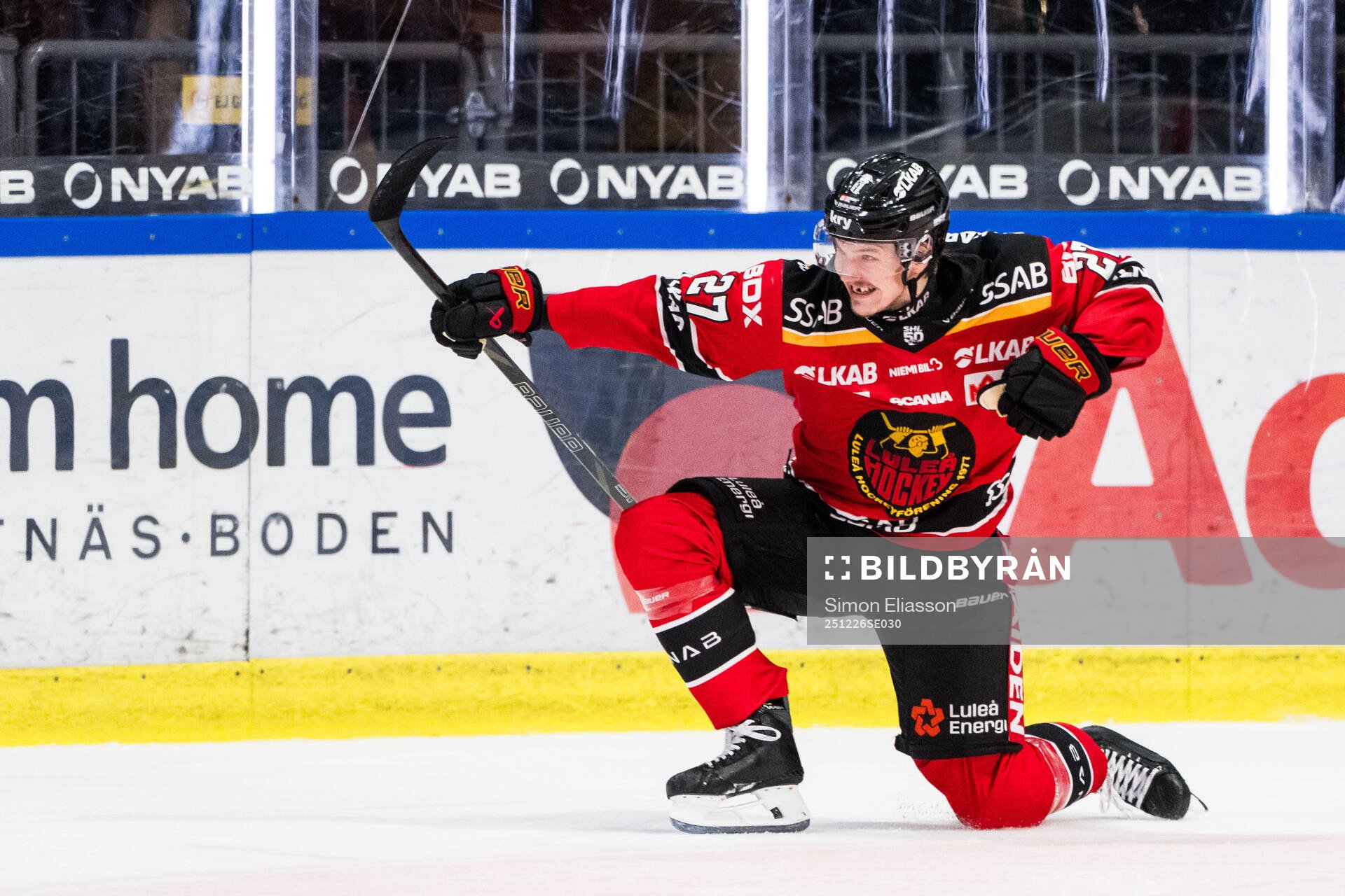 Luleås Oskari Laaksonen jublar