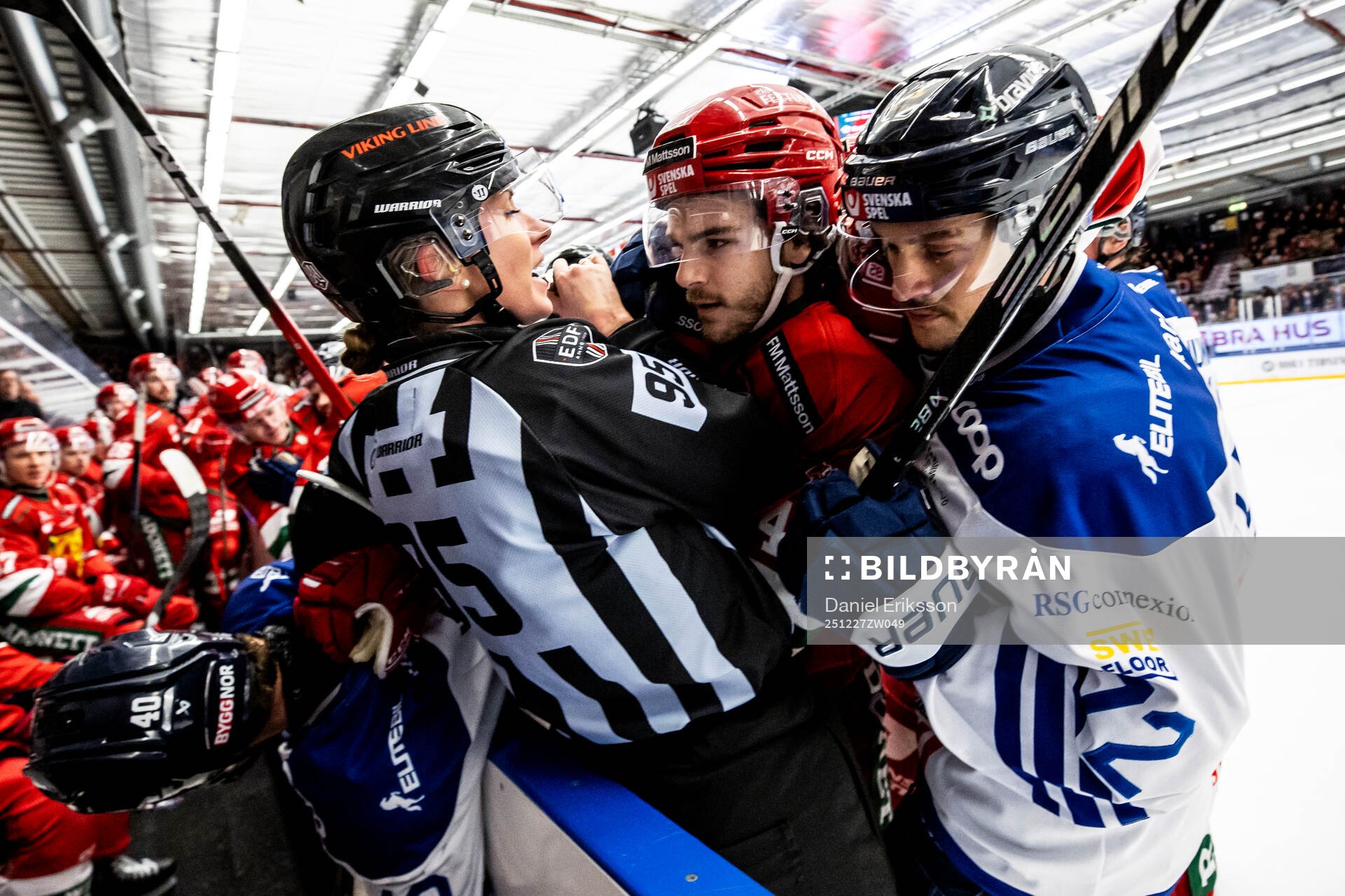 Moras Brayden Tracey och Karlskogas Kalle Jellvert och