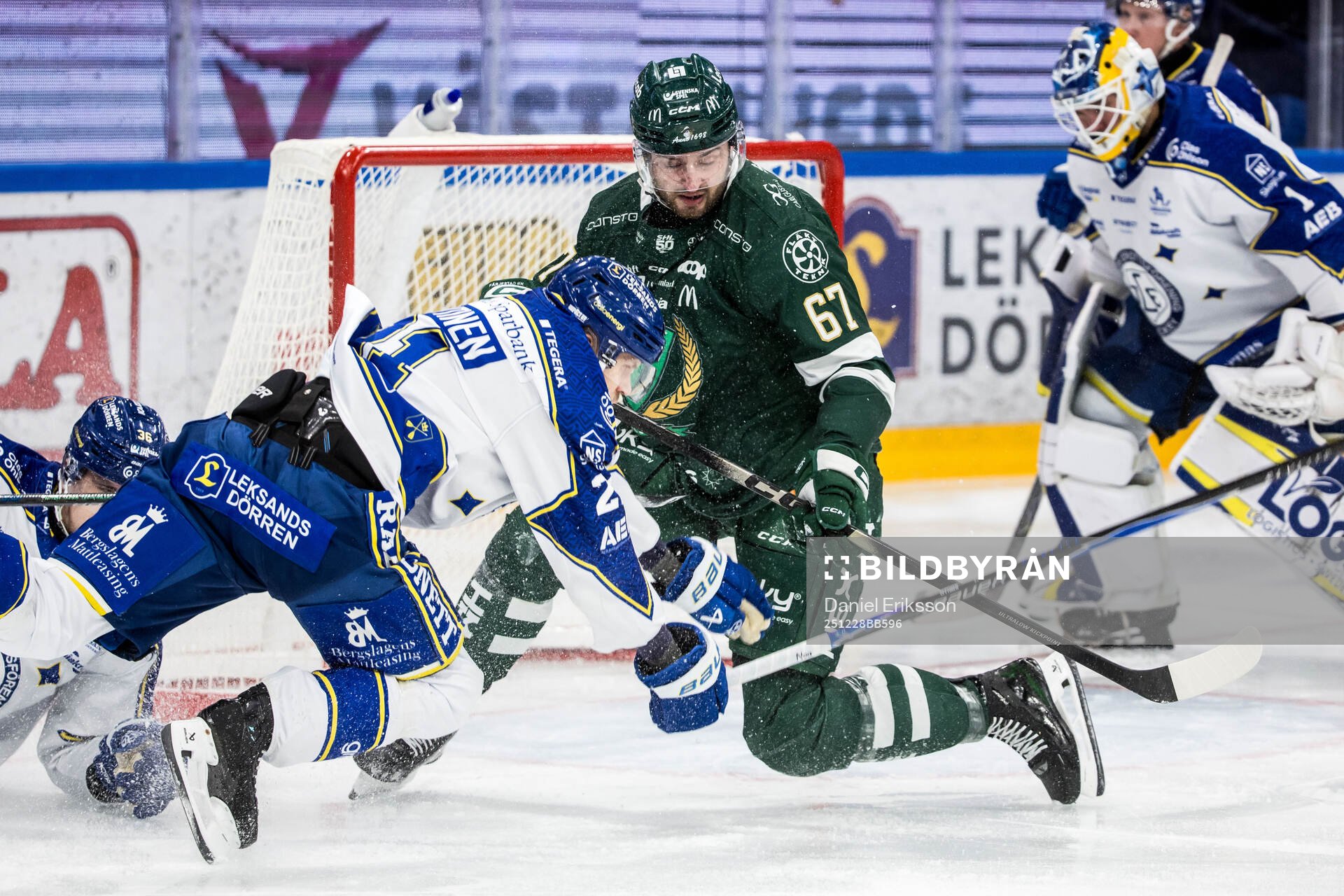 Leksands Joonas Lyytinen och Färjestads Radim Zohorna