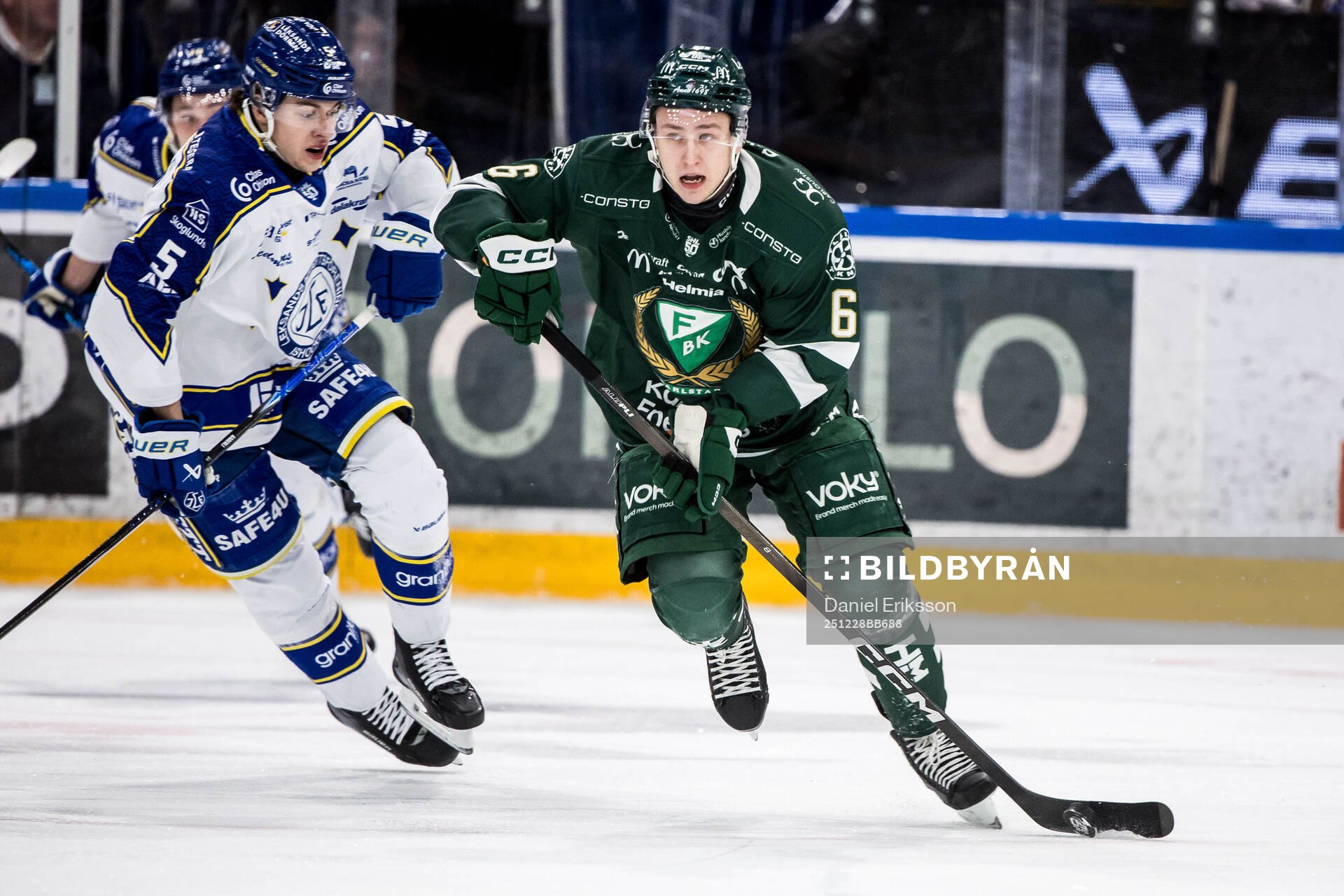 Leksands Andro Kaderli och Färjestads Albert Wikman