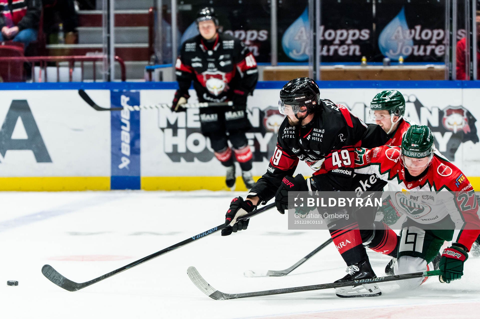 Malmö Redhawks Seth Barton och Frölundas Theodor