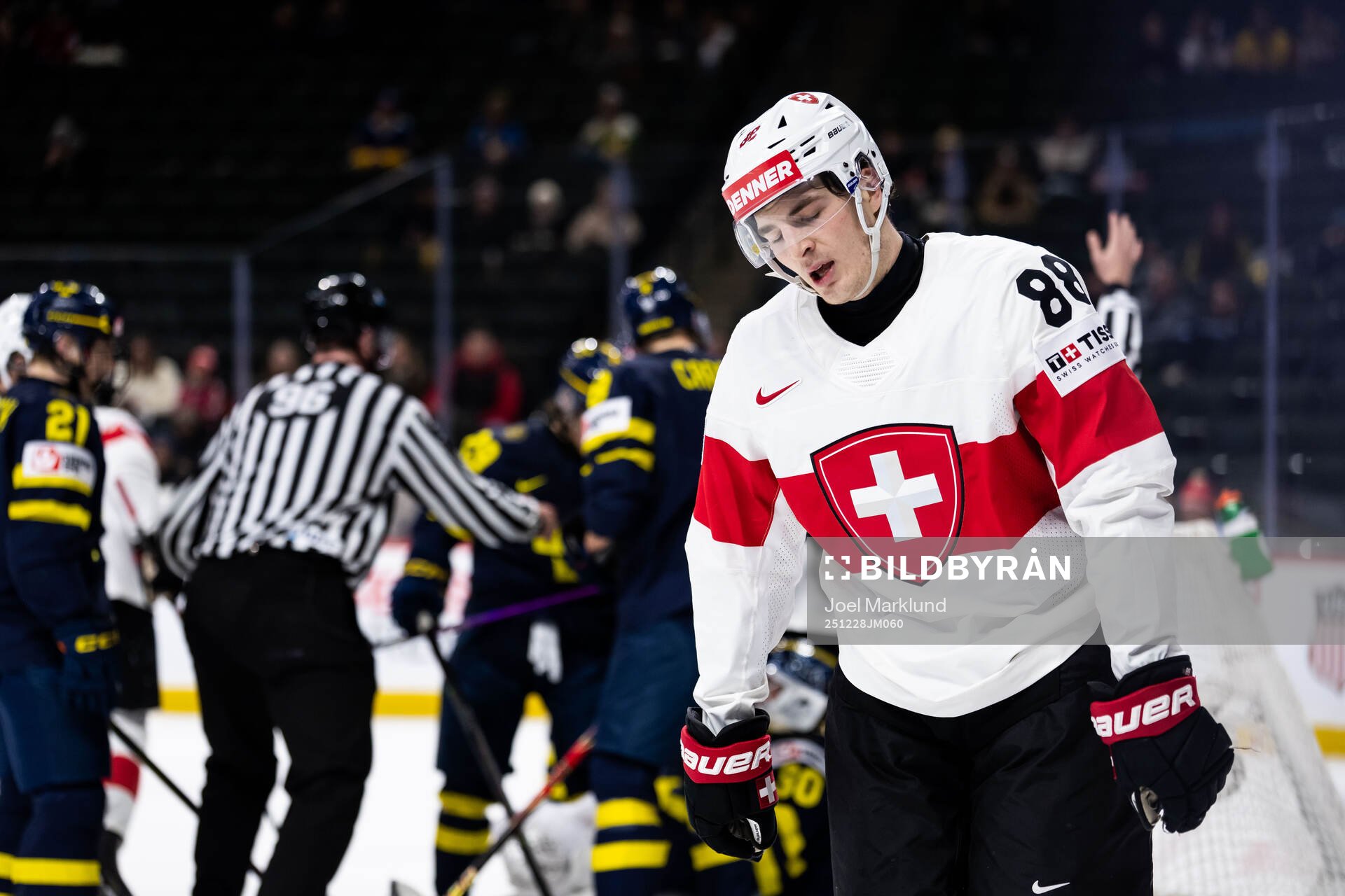 Robin Antenen of Switzerland looks dejected