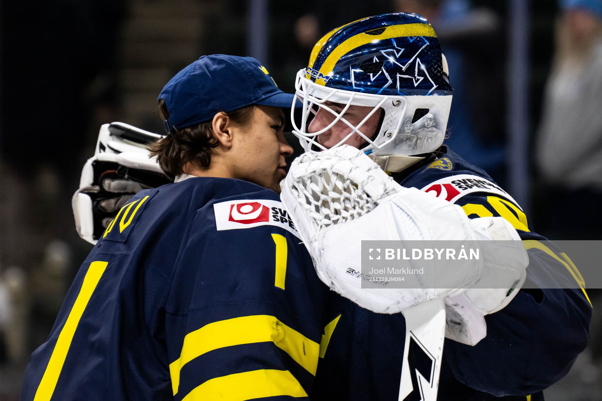 Goaltender Herman Liv and goaltender Love Härenstam of