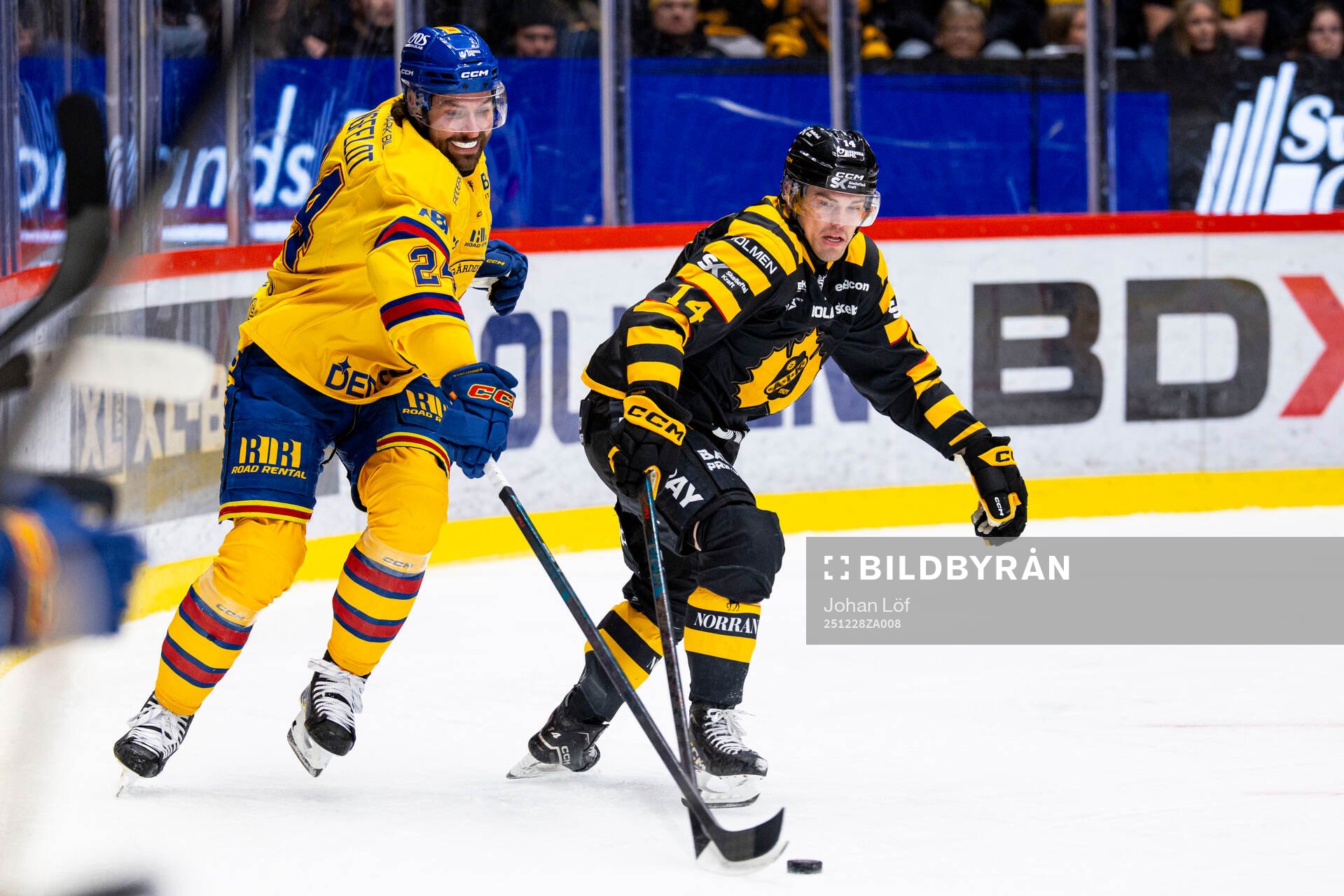 Djurgårdens Ludvig Rensfeldt och Skellefteås Andreas