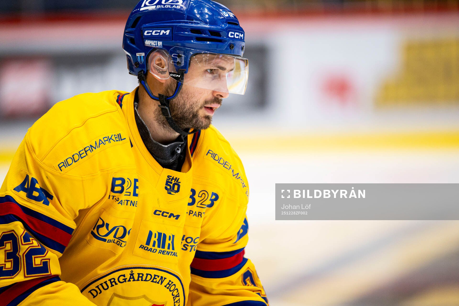 Djurgårdens Marcus Krüger innan ishockeymatchen i SHL