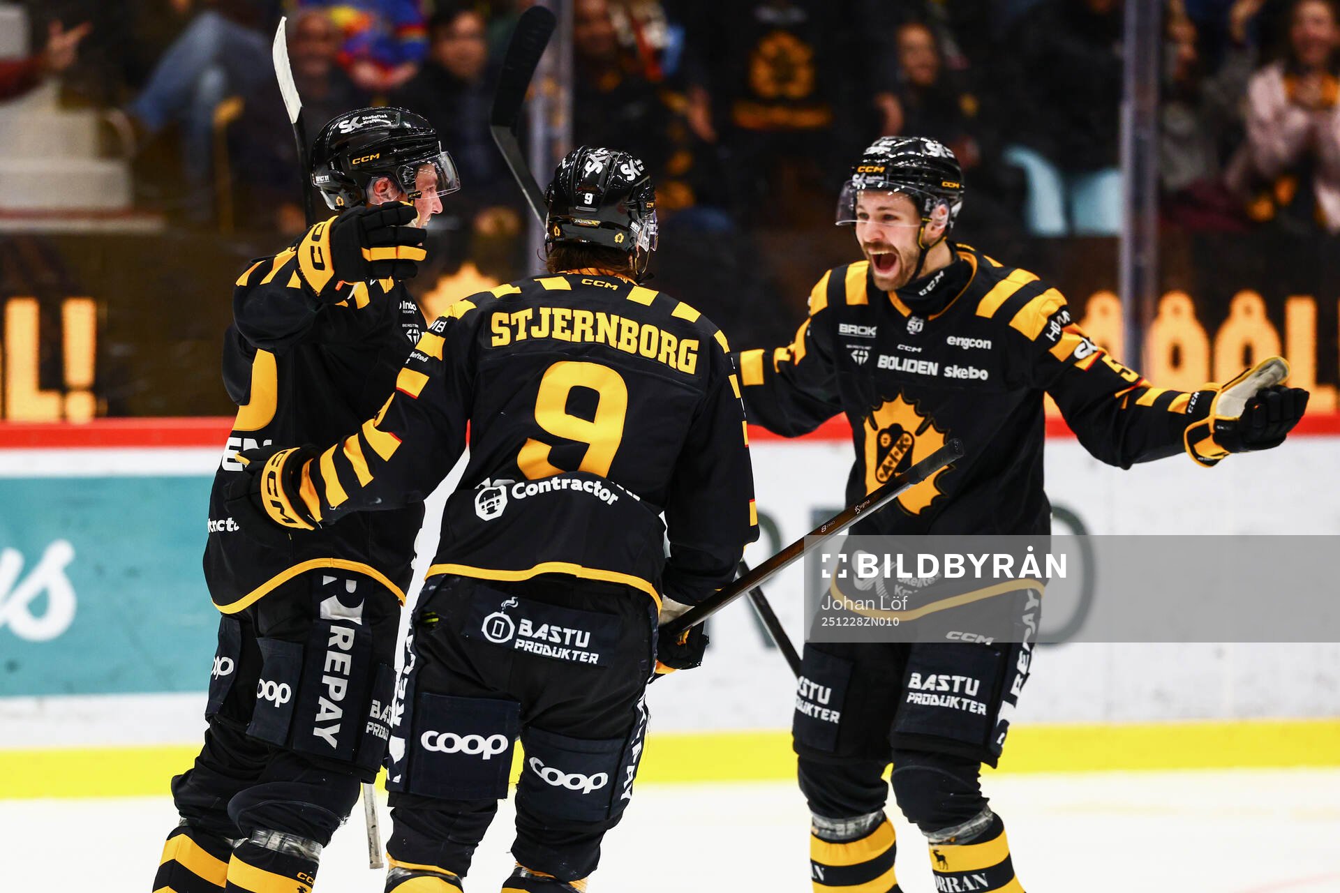 Skellefteås Pontus Johansson, Victor Stjernborg och Arvid