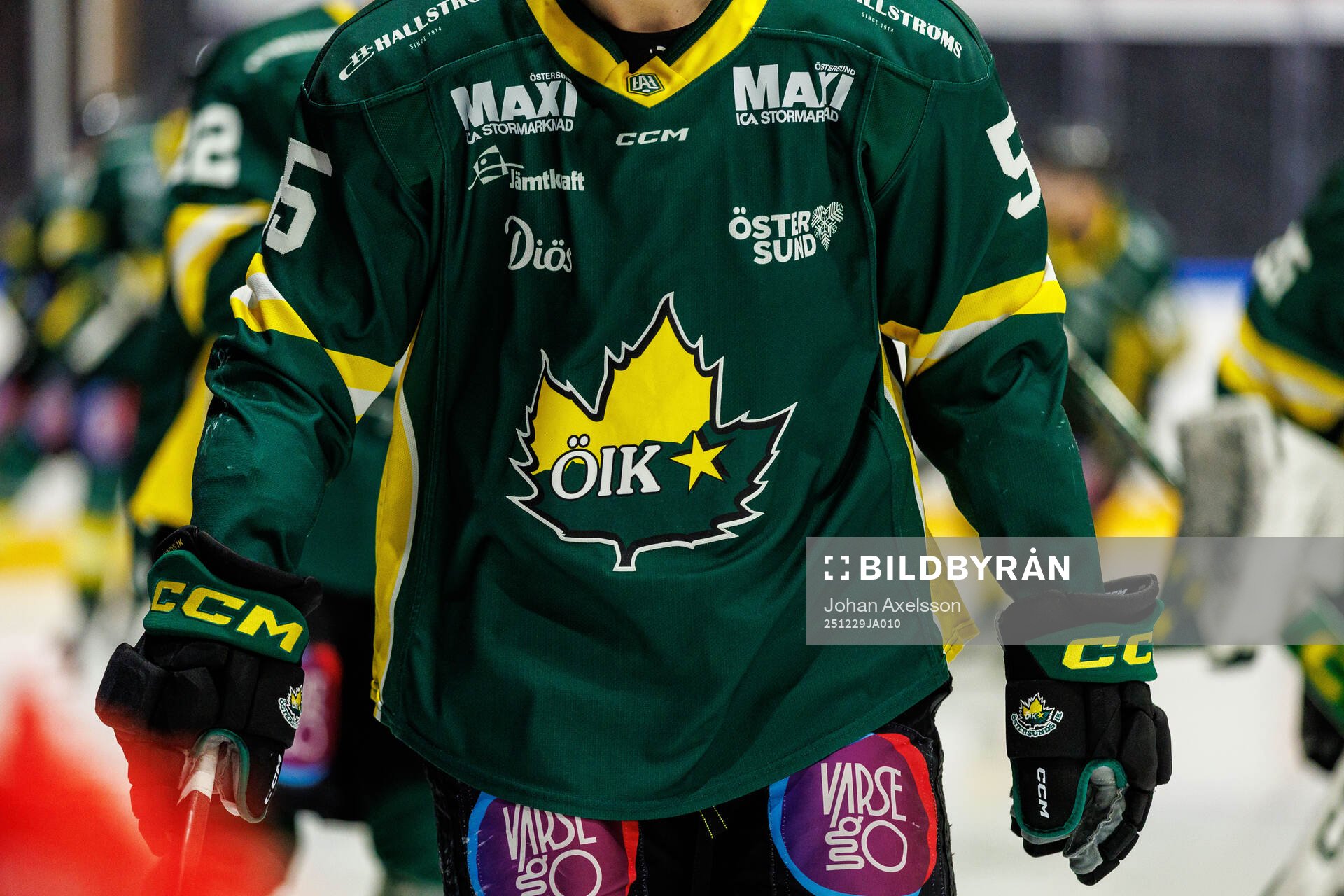 Östersunds logga på en matchtröja