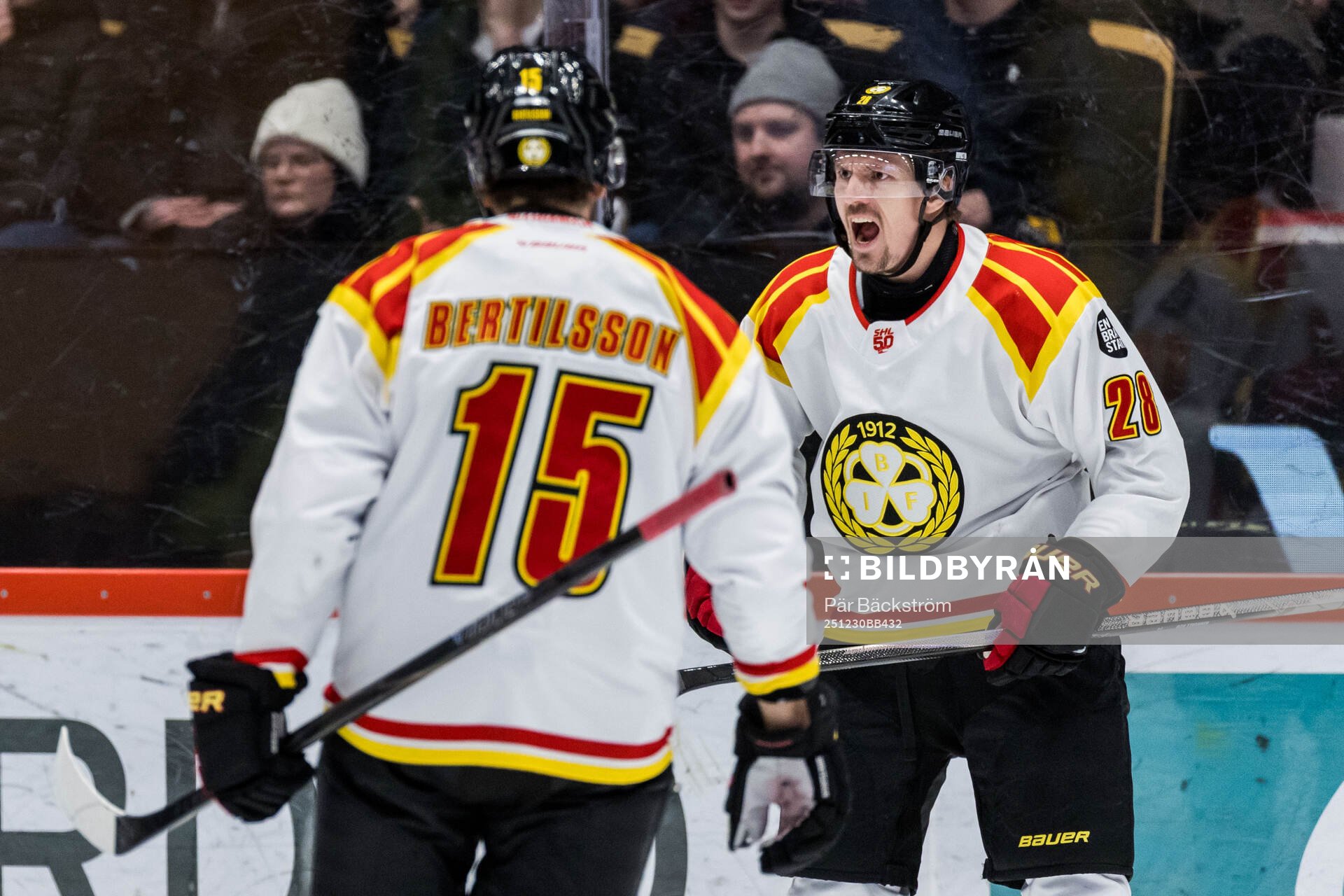 Brynäs Johannes Kinnvall jublar