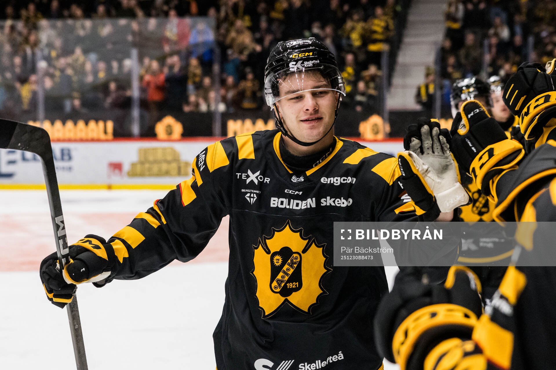 Skellefteås Frans Haara jublar