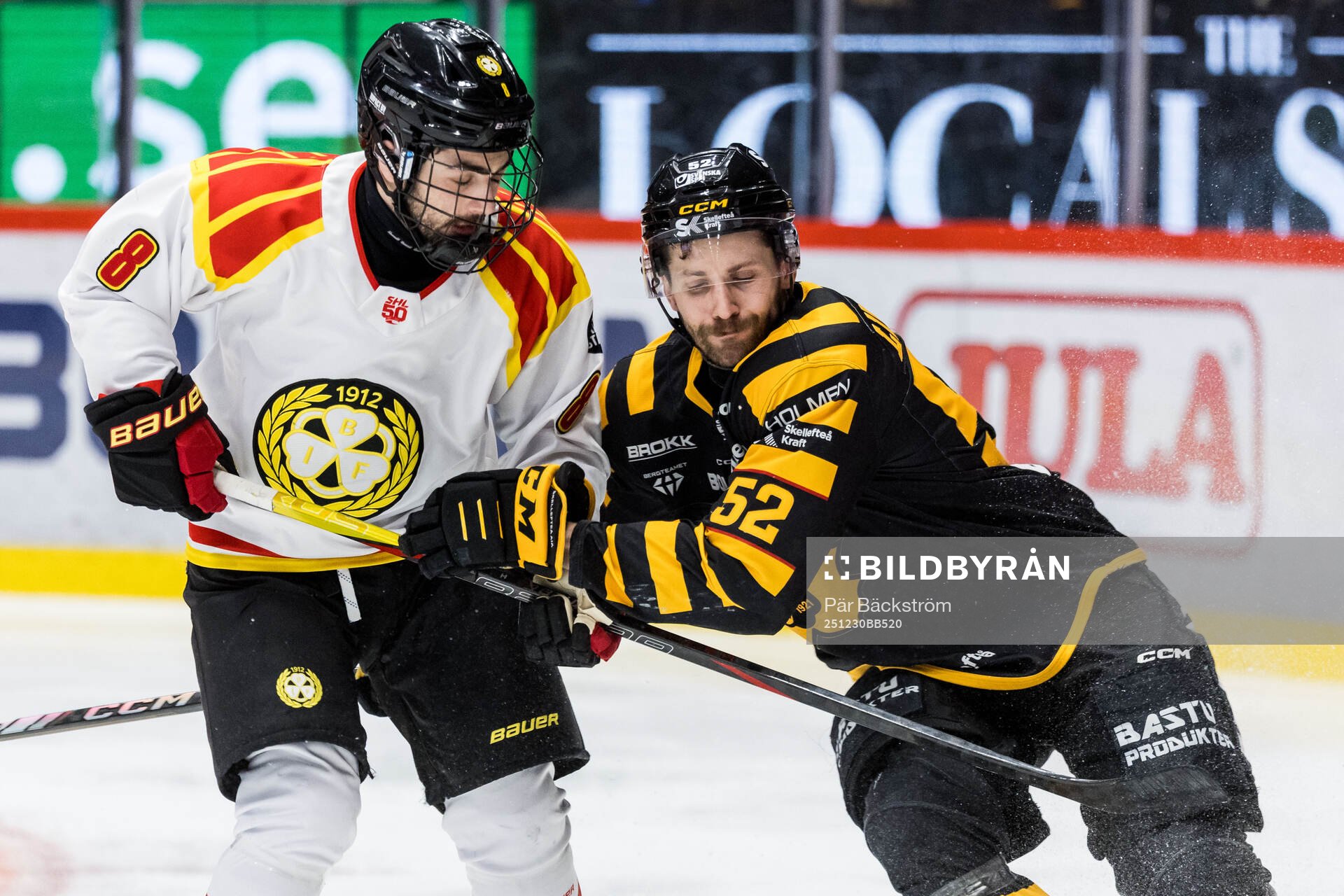 Brynäs Bobby Trivigno och Skellefteås Arvid Lundberg