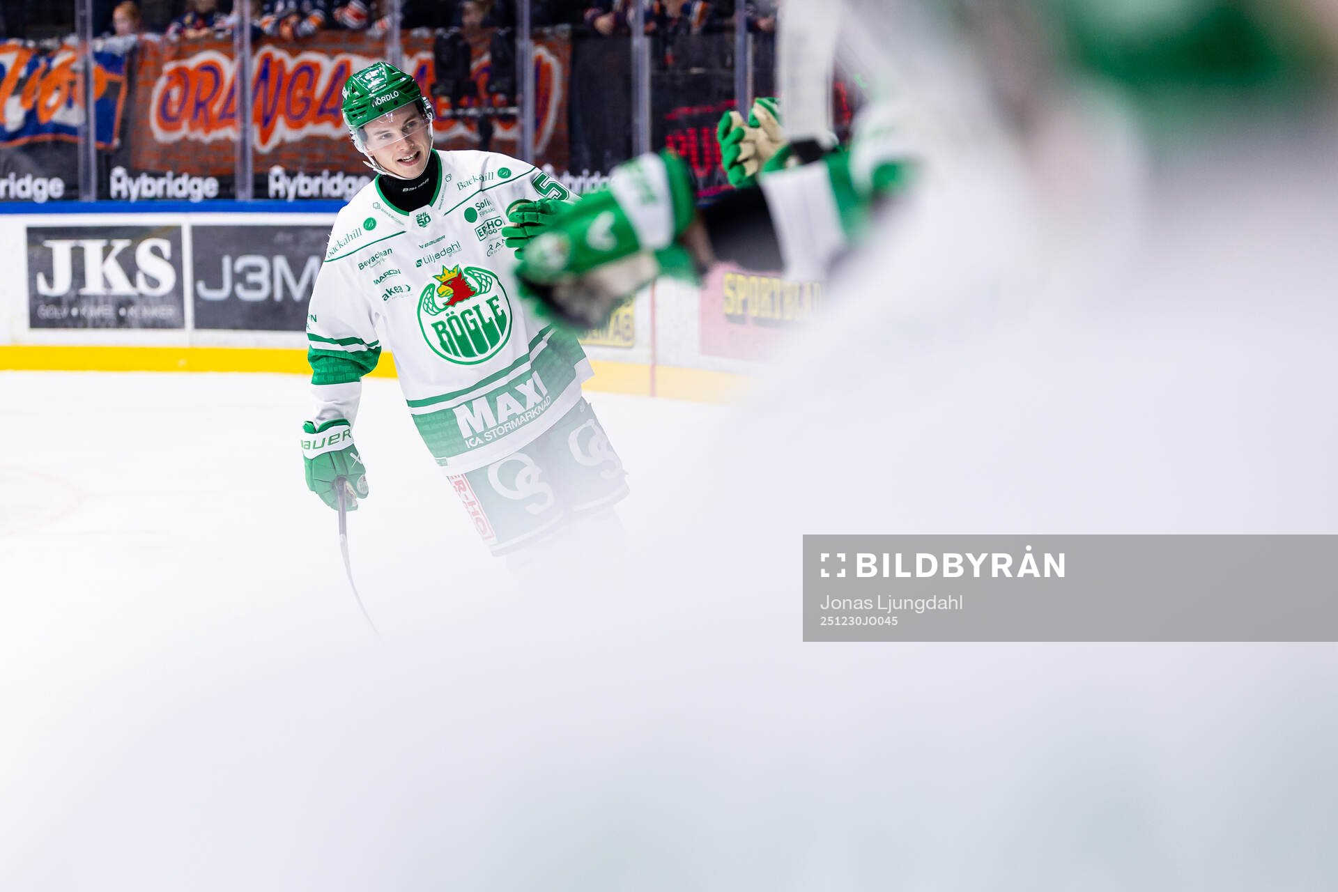 Rögles Felix Nilsson jublar