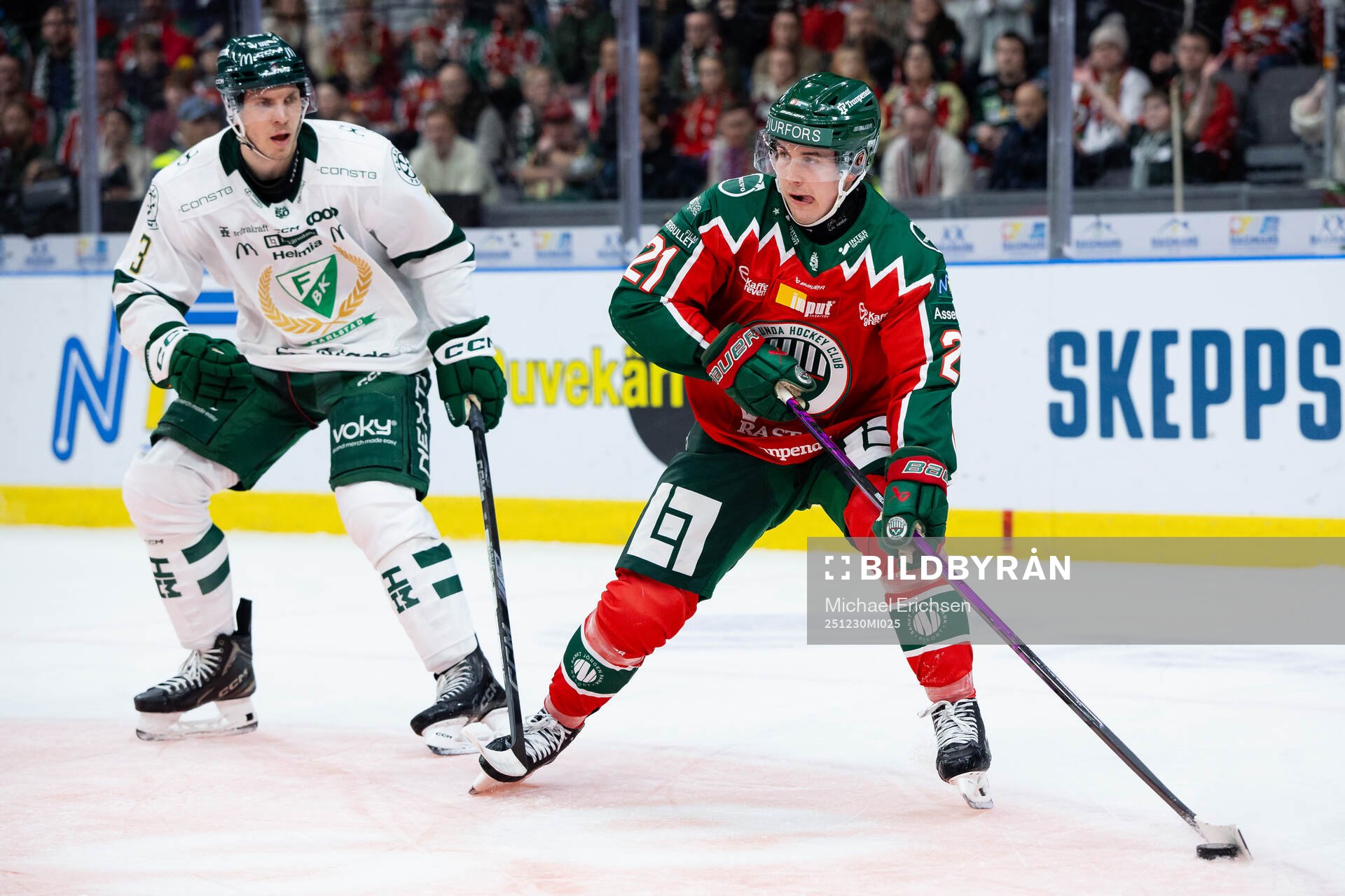 Färjestads Ronald Knot och Frölundas Jere Innala