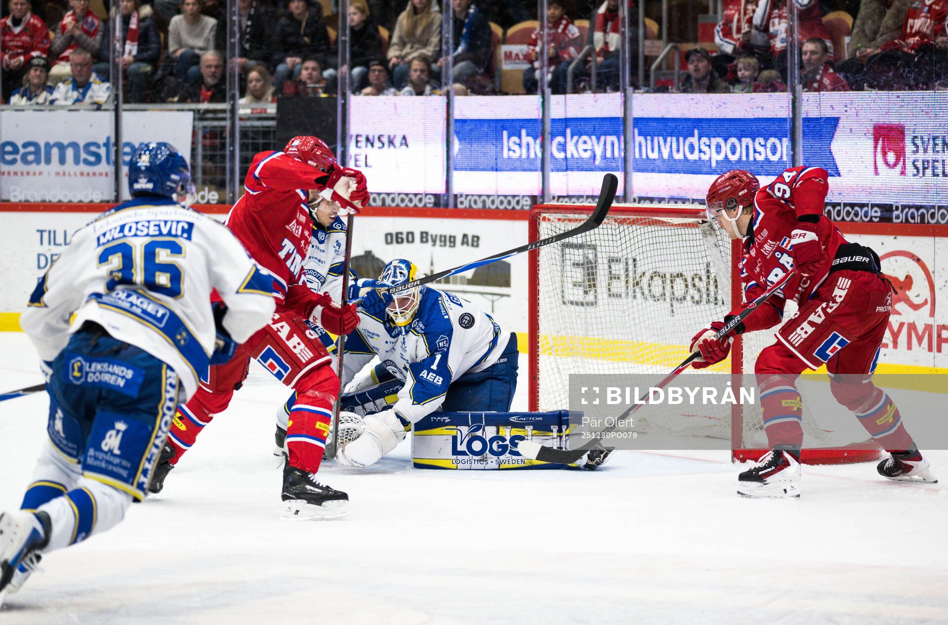 Leksands målvakt Marcus Gidlöf och Timrås Sebastian