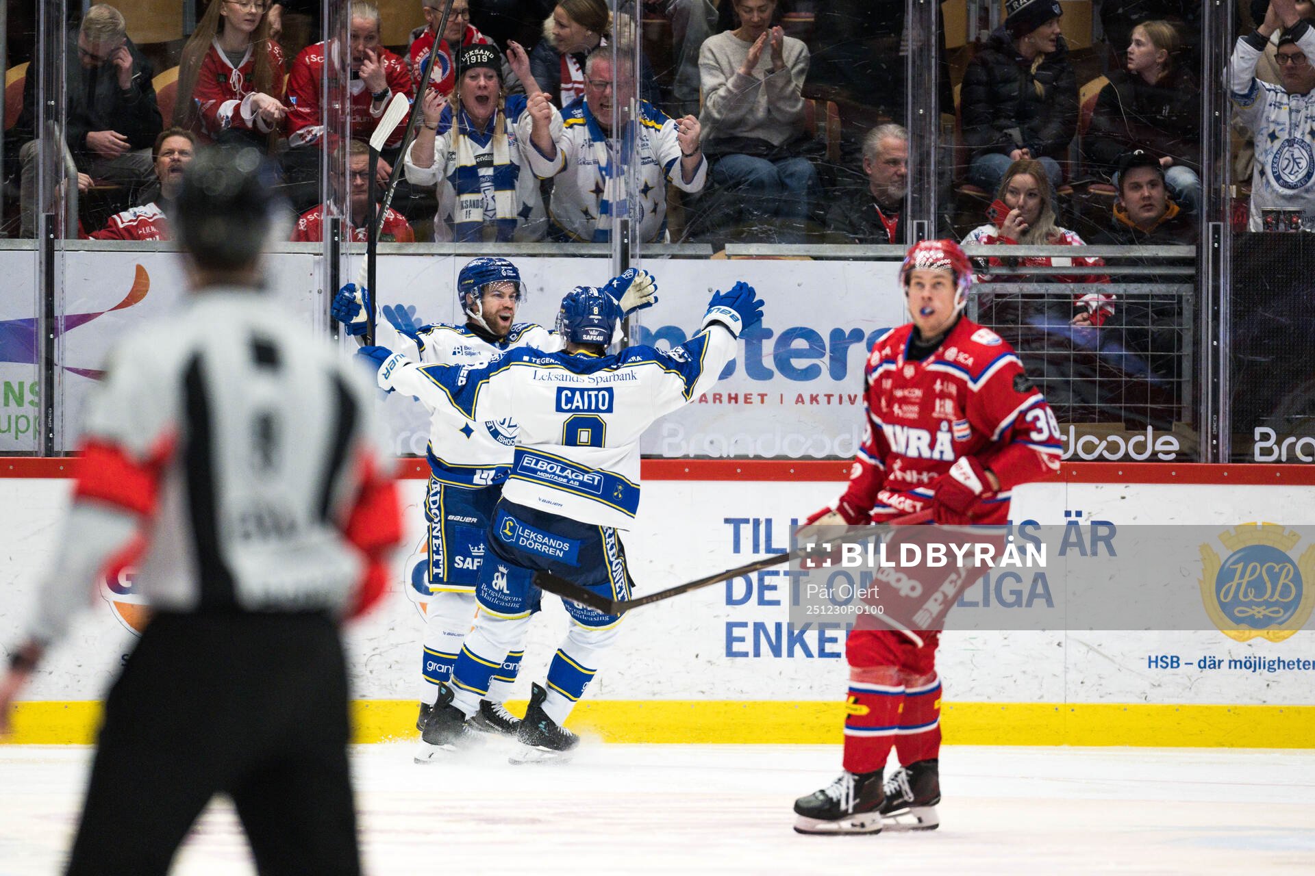 Leksands Oskar Lang jublar